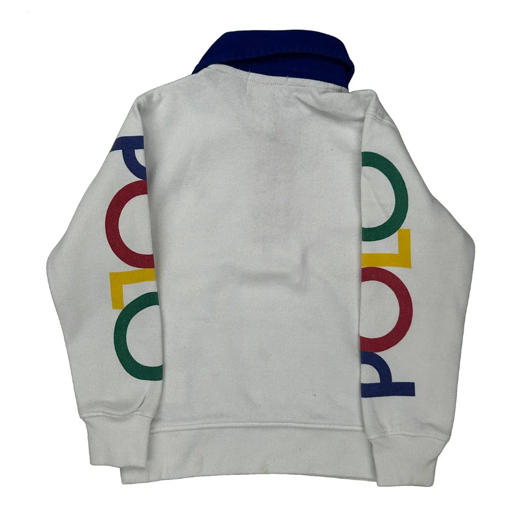 Age 1.5 Polo By Ralph Lauren Spellout Rugby Shirt - 3XS Multicoloured Cotton Refurbished - Thrifted (note: this is a term often used to describe second- refurbished available on Cerqular