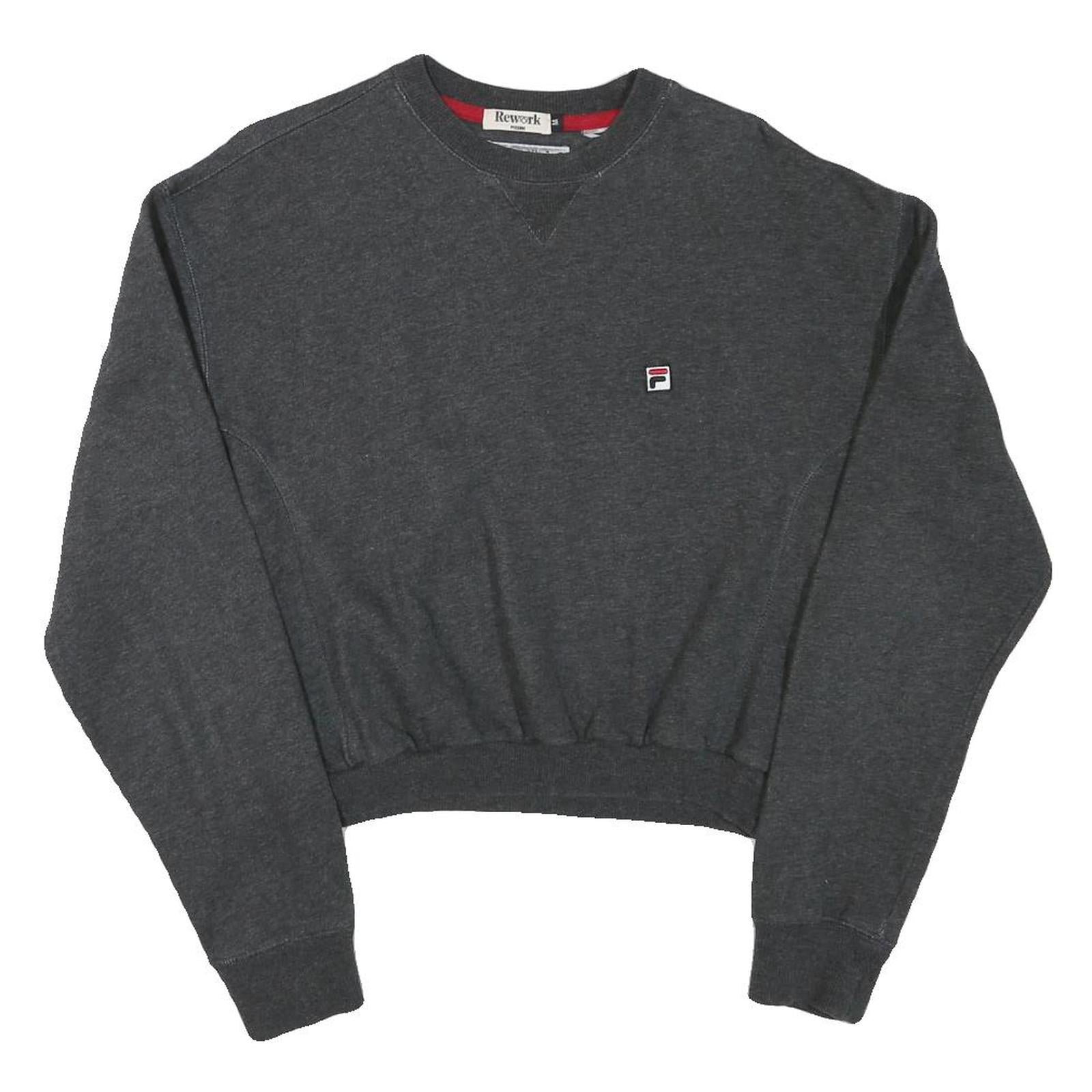 Buy FILA Womens Grey Cropped Crew Neck Sweatshirt M Cotton Blend Pullover Refurbished - $33.79 FILA Womens Grey Cropped Crew Neck Sweatshirt M Cotton Blend Pullover Refurbished - N/A refurbished available on Cerqular