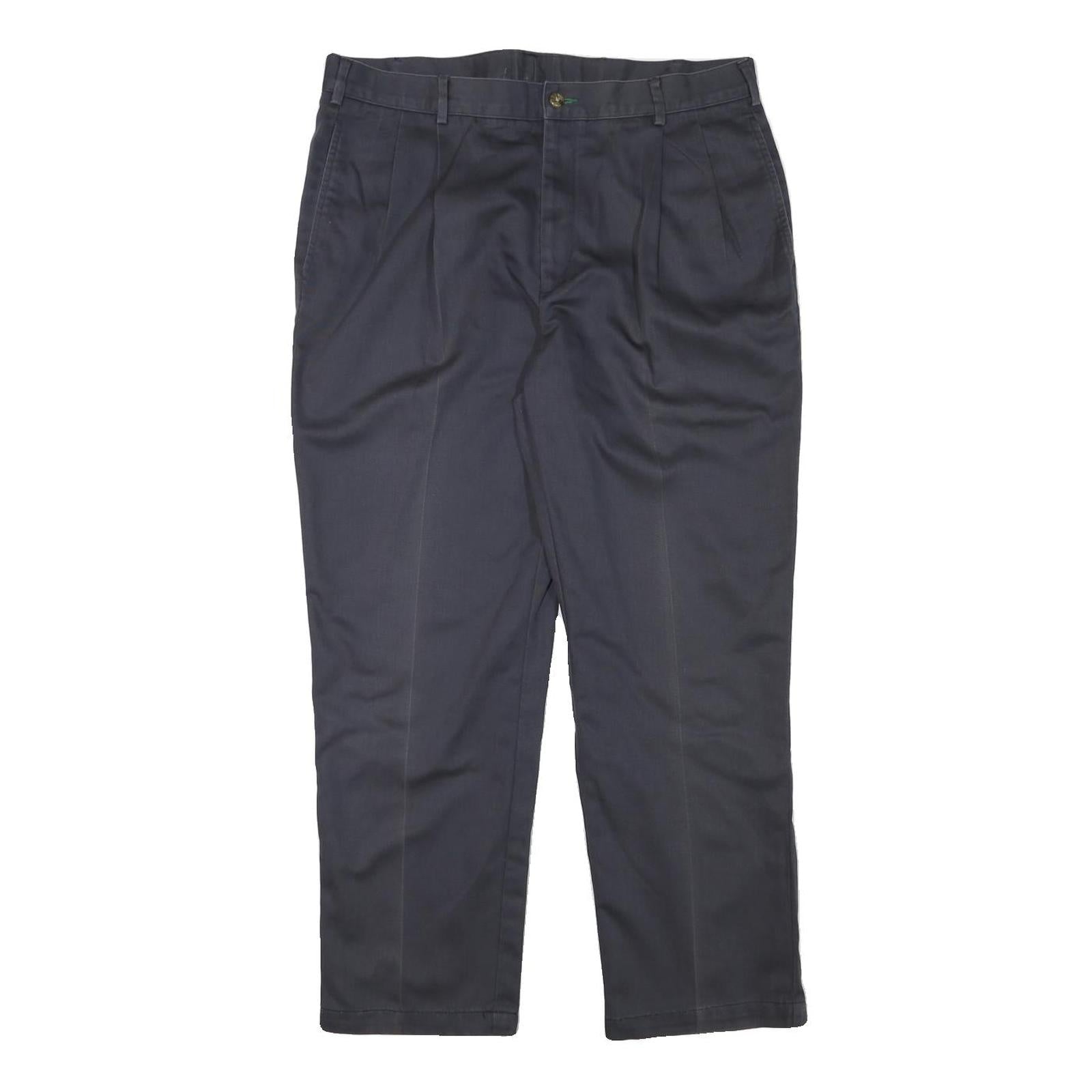 TOMMY HILFIGER Mens Cotton Blend Navy Blue Relaxed Straight Trousers W34 L30 Refurbished - N/A refurbished available on Cerqular