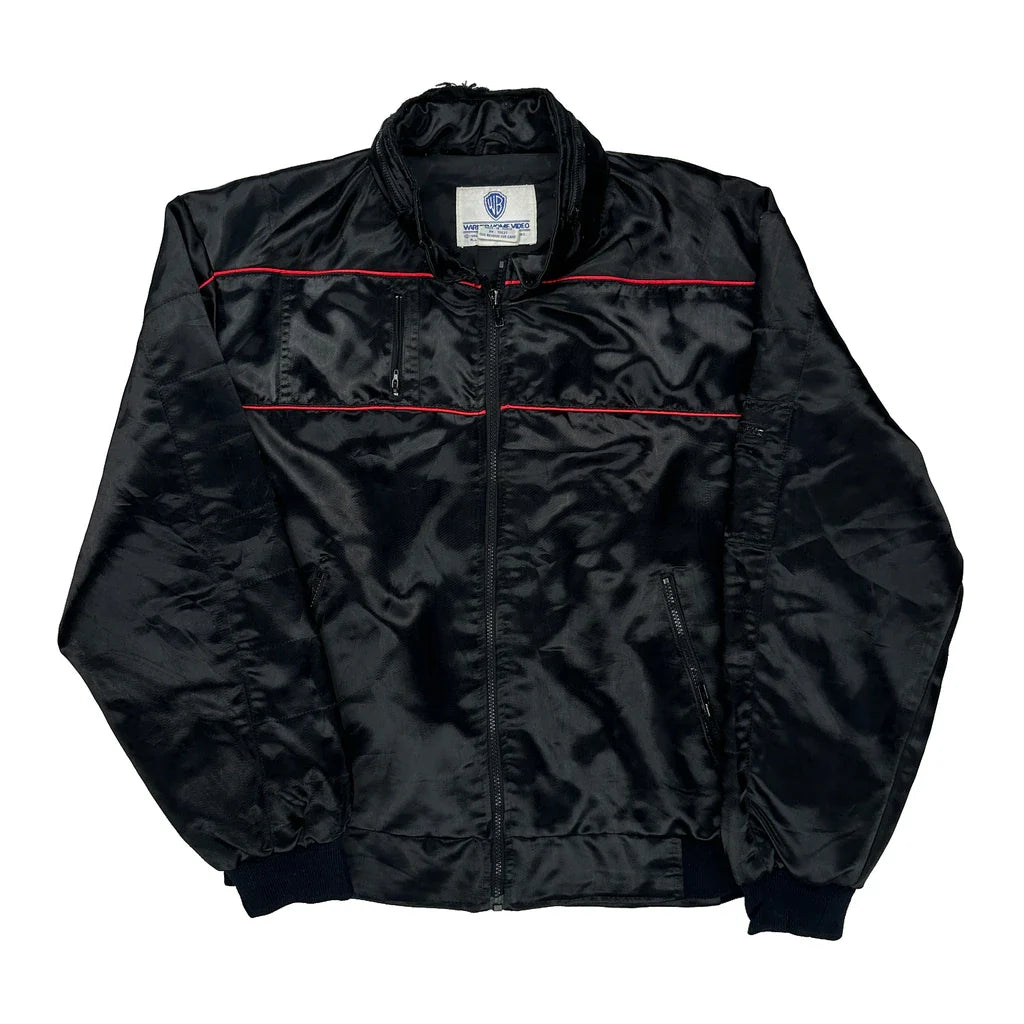 Cobra Warner Bros Graphic Bomber Jacket - XL Black Acrylic Refurbished - Thrifted (note: this is a term often used to describe second- refurbished available on Cerqular