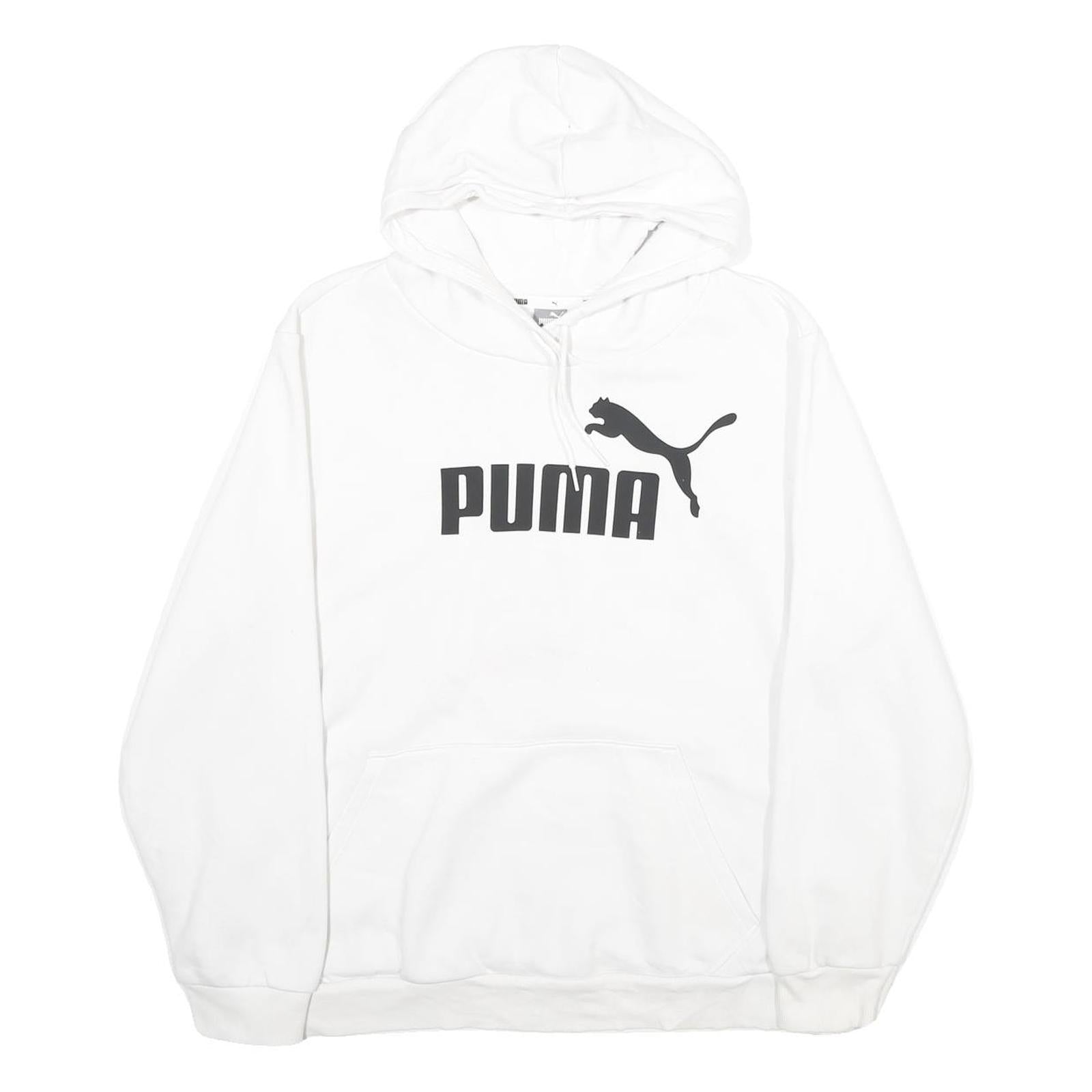 PUMA Womens White Hoodie XL Cotton Blend Pullover Casual Sportswear Refurbished - N/A refurbished available on Cerqular