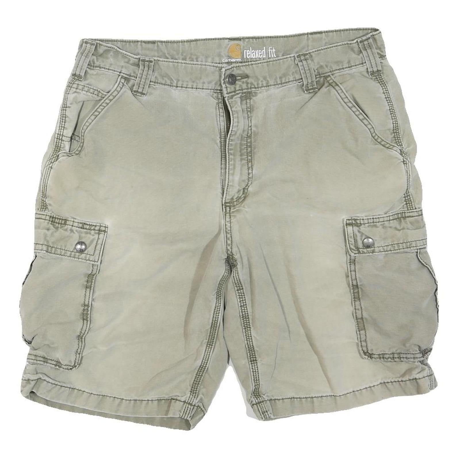 CARHARTT Mens Shorts Beige Cargo Relaxed Fit XL W38 Durable Cotton Blend Refurbished - N/A refurbished available on Cerqular