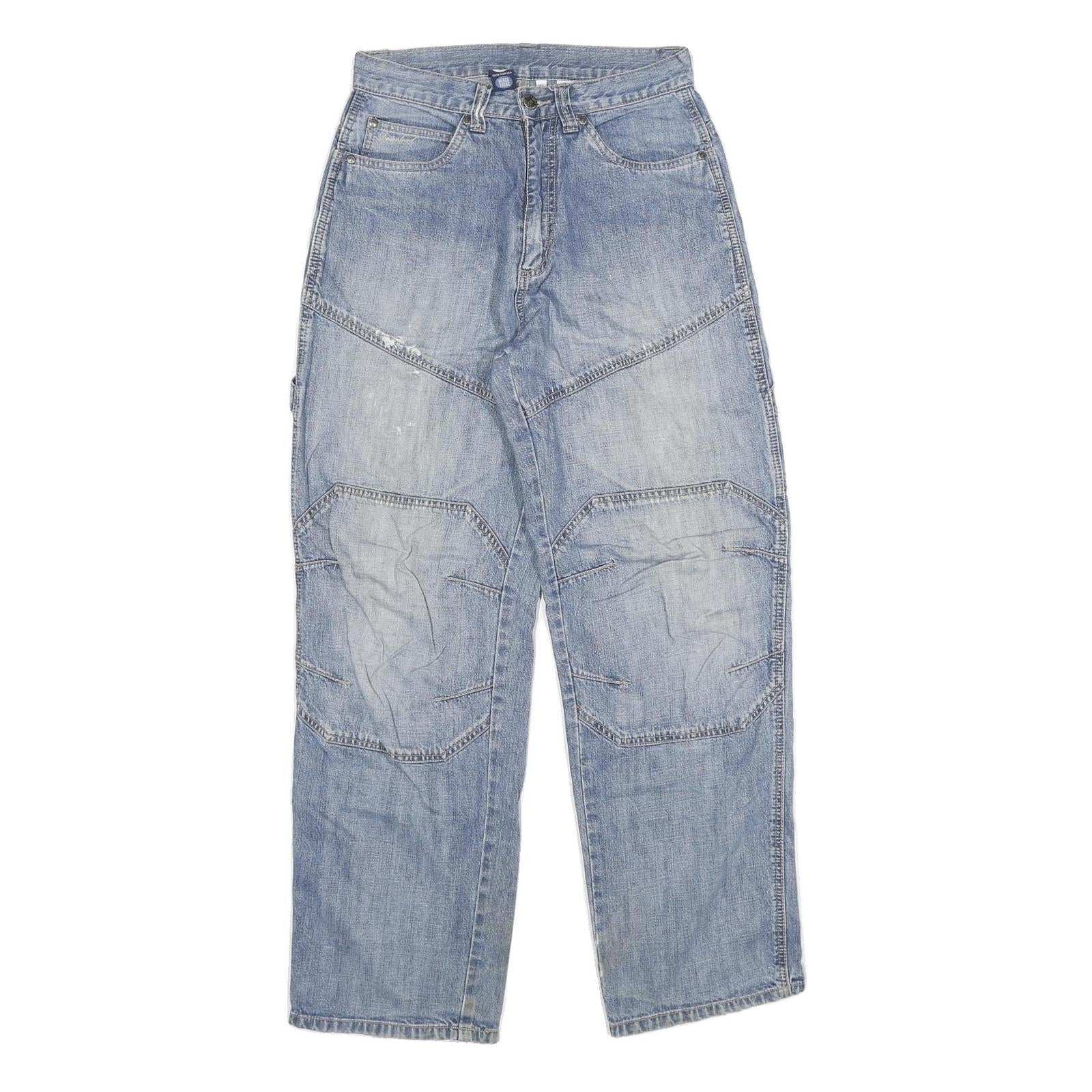 HT Mens Relaxed Blue Denim Light Wash Jeans W28 L30 Zip Closure Casual Workwear Refurbished - N/A refurbished available on Cerqular