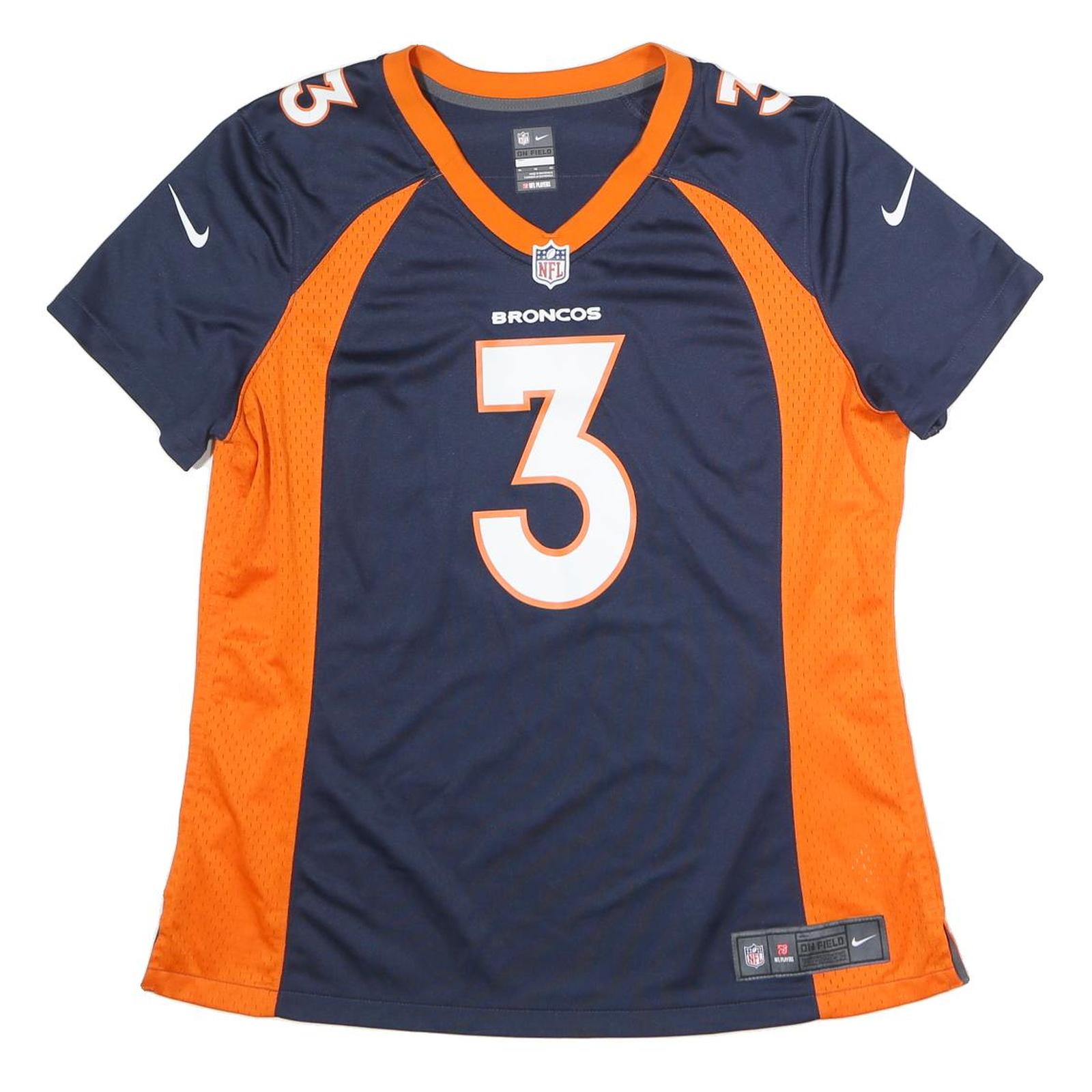NIKE Womens Blue & Orange Denver Broncos Football Shirt XL Short Sleeve V-Neck Refurbished - N/A refurbished available on Cerqular