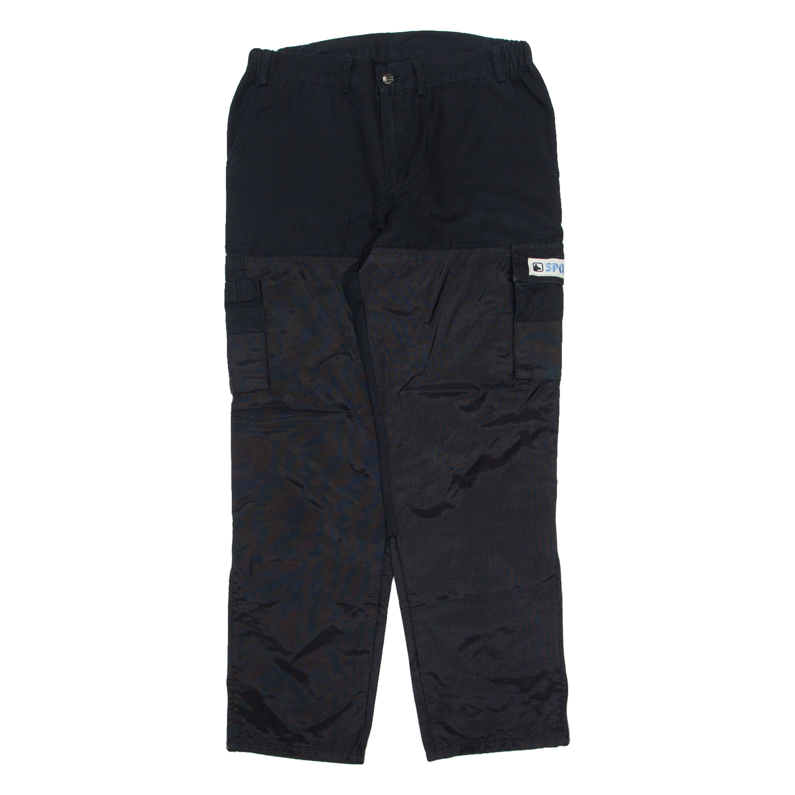 SPORTHUND Cargo Mens Trousers Black Regular Straight W34 L30 Refurbished - N/A refurbished available on Cerqular