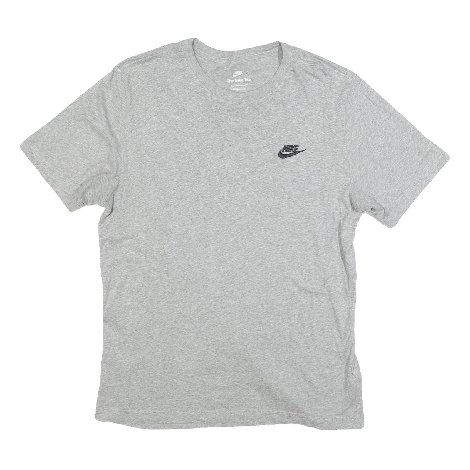 NIKE Mens Grey Crew Neck Short Sleeve Graphic T-Shirt M Cotton Blend Refurbished - N/A refurbished available on Cerqular