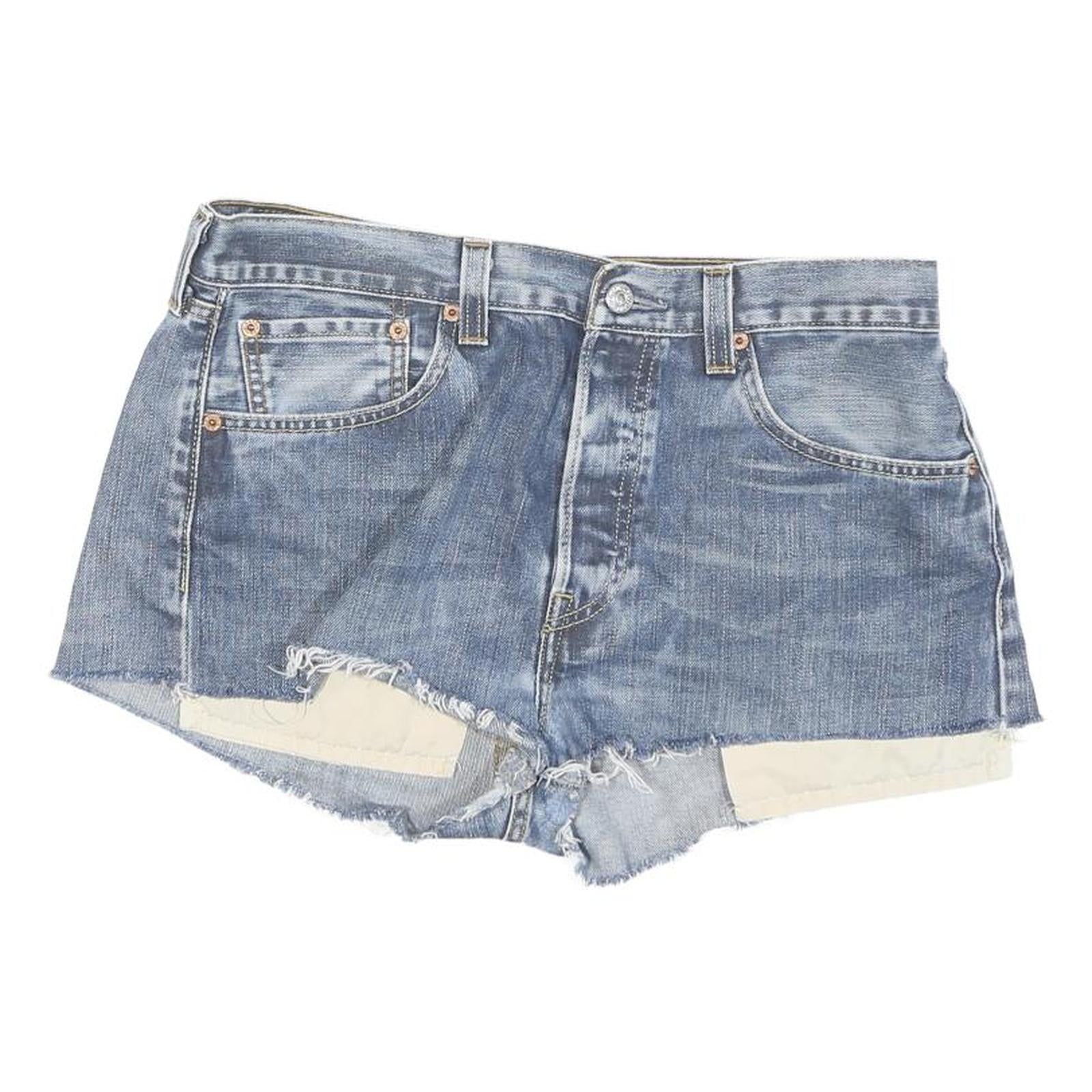 LEVI'S Womens Denim Blue Cut-Off Shorts L W33 Summer Casual 501 Style Refurbished - N/A refurbished available on Cerqular