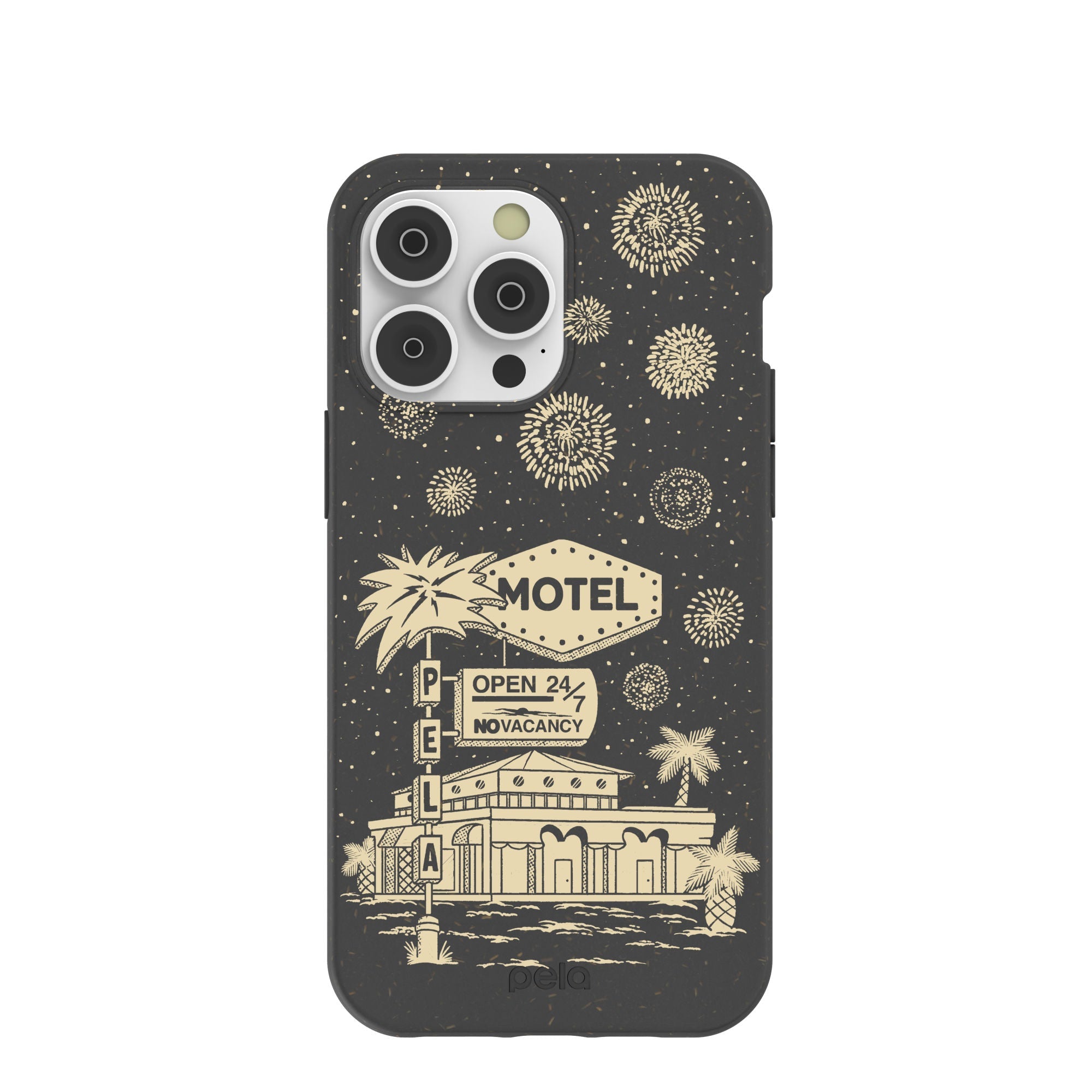 Black Motel Pela iPhone 14 Pro Max Case Refurbished - Pela Case refurbished available on Cerqular