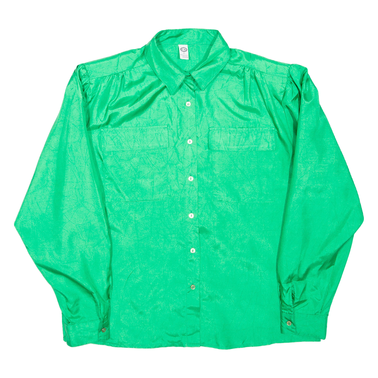 Womens Shirt Green Collared Long Sleeve M Refurbished - N/A refurbished available on Cerqular