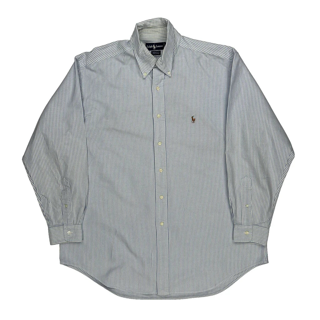 Buy Ralph Lauren Striped Shirt - Large Blue Cotton Refurbished - $29.47 Ralph Lauren Striped Shirt - Large Blue Cotton Refurbished - Thrifted (note: this is a term often used to describe second- refurbished available on Cerqular