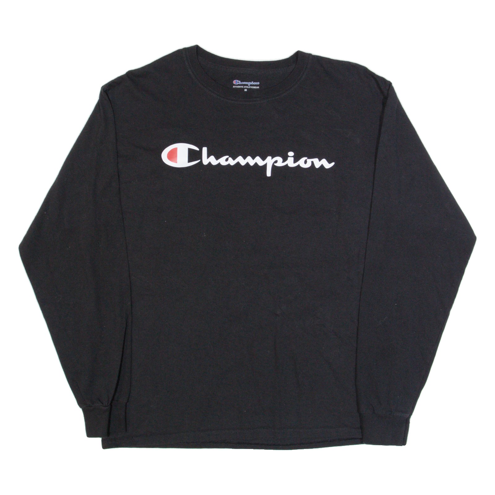 CHAMPION Mens T-Shirt Black Long Sleeve M Refurbished - N/A refurbished available on Cerqular
