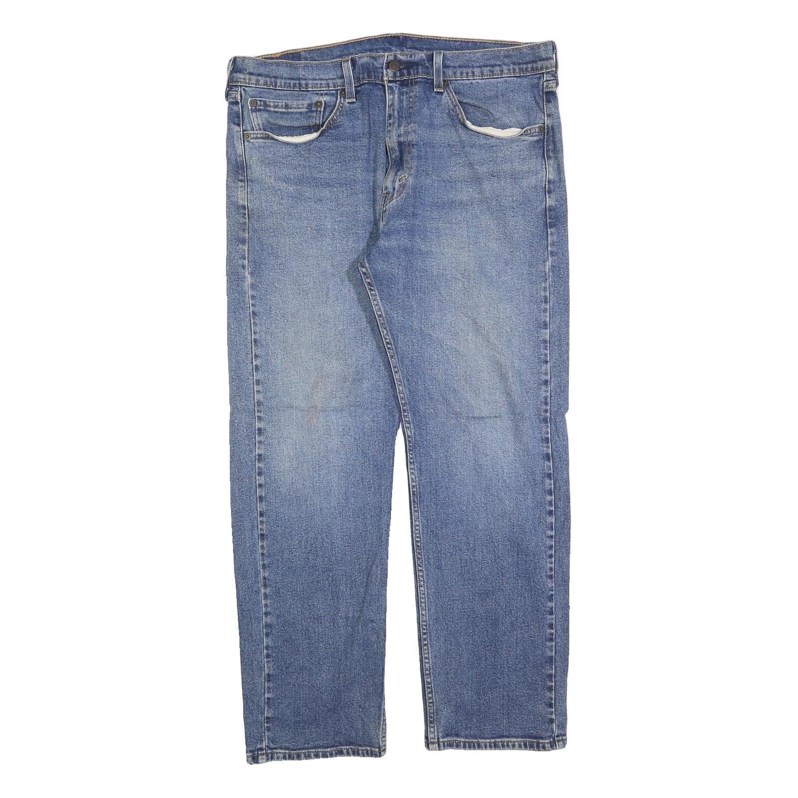 LEVI'S 505 Mens Regular Blue Denim Stone Wash W38 L30 Classic Zip Jeans Refurbished - N/A refurbished available on Cerqular