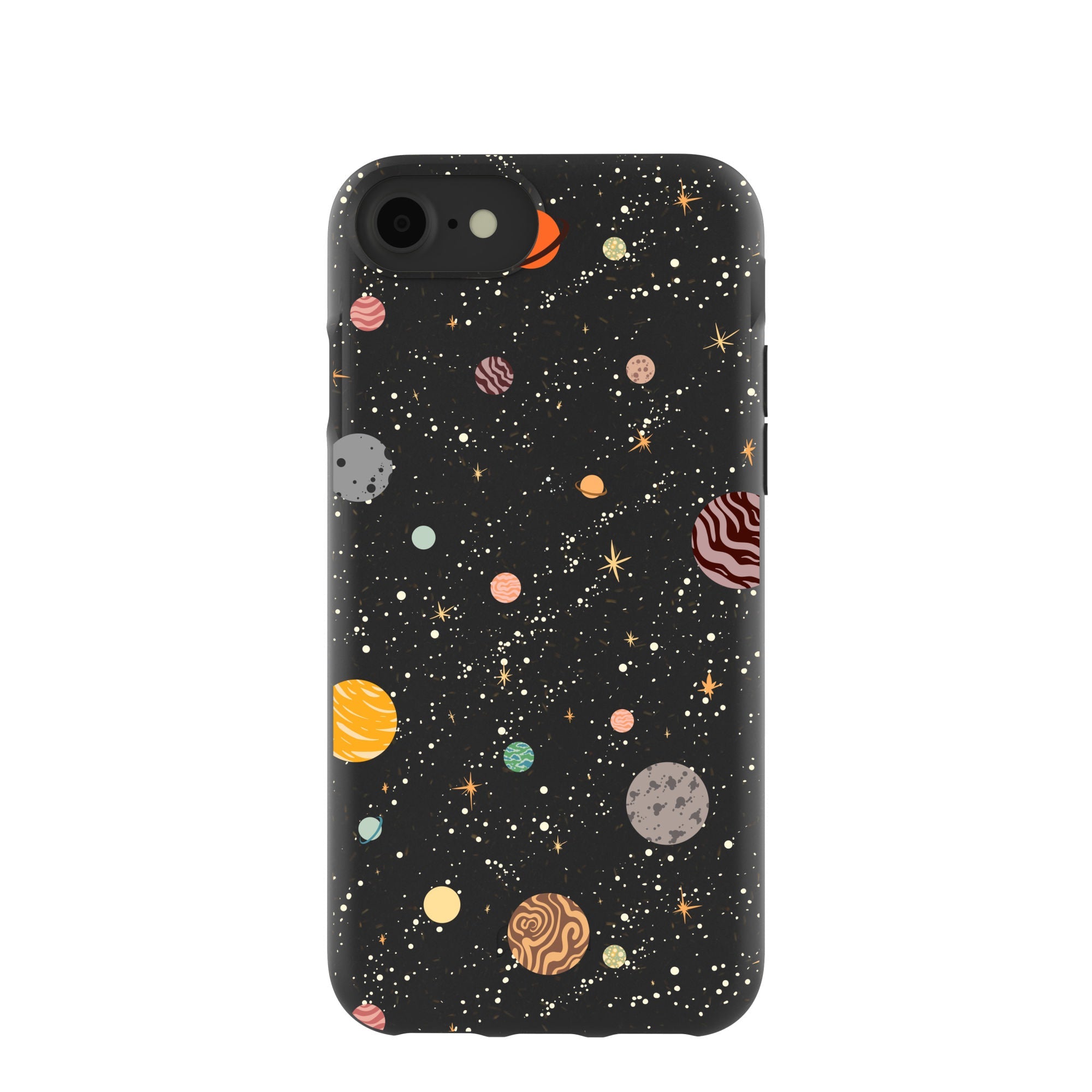 Black Galactic Glow iPhone 6/6s/7/8/SE Case Refurbished - Pela Case refurbished available on Cerqular
