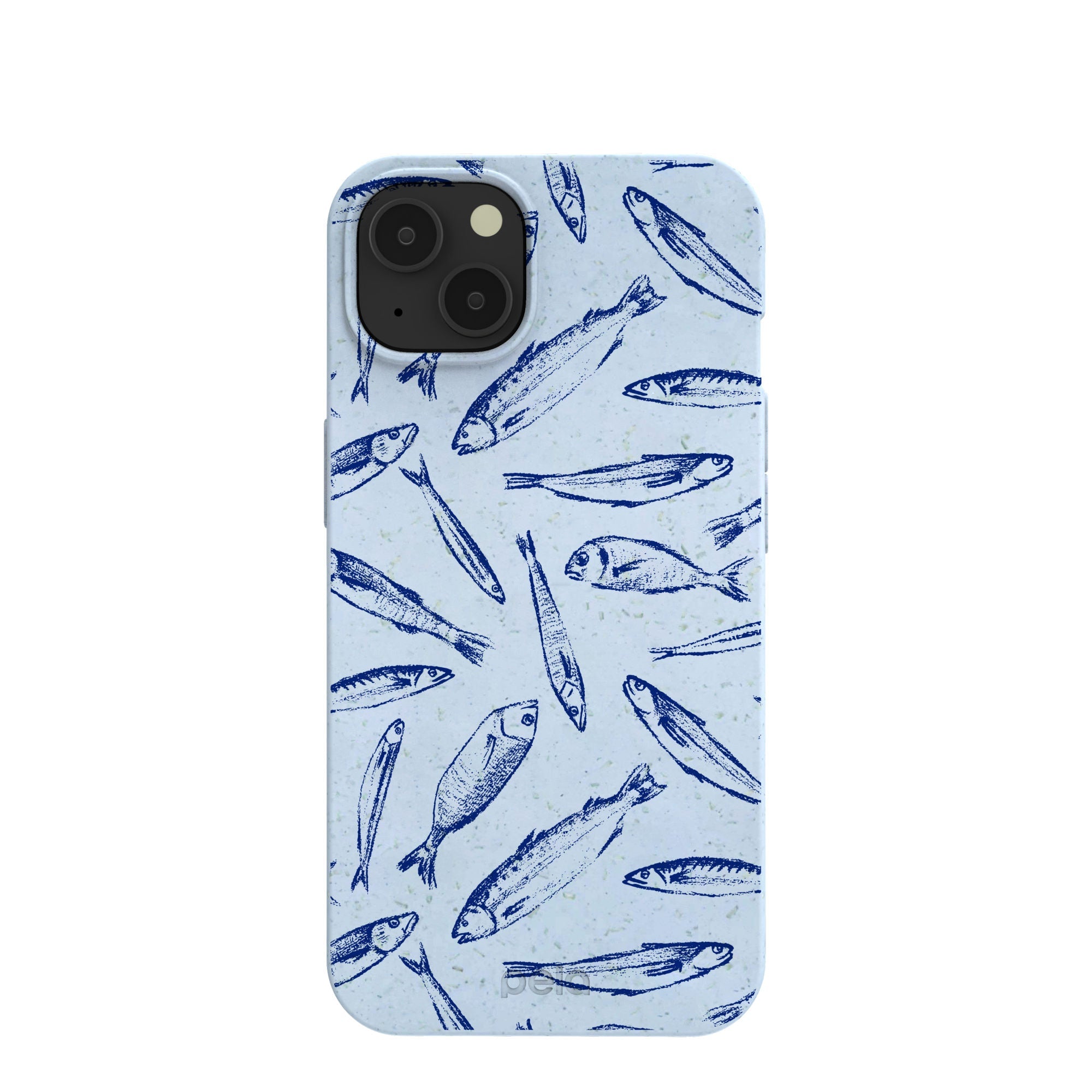 Powder Blue Fishery iPhone 13 Case Refurbished - Pela Case refurbished available on Cerqular