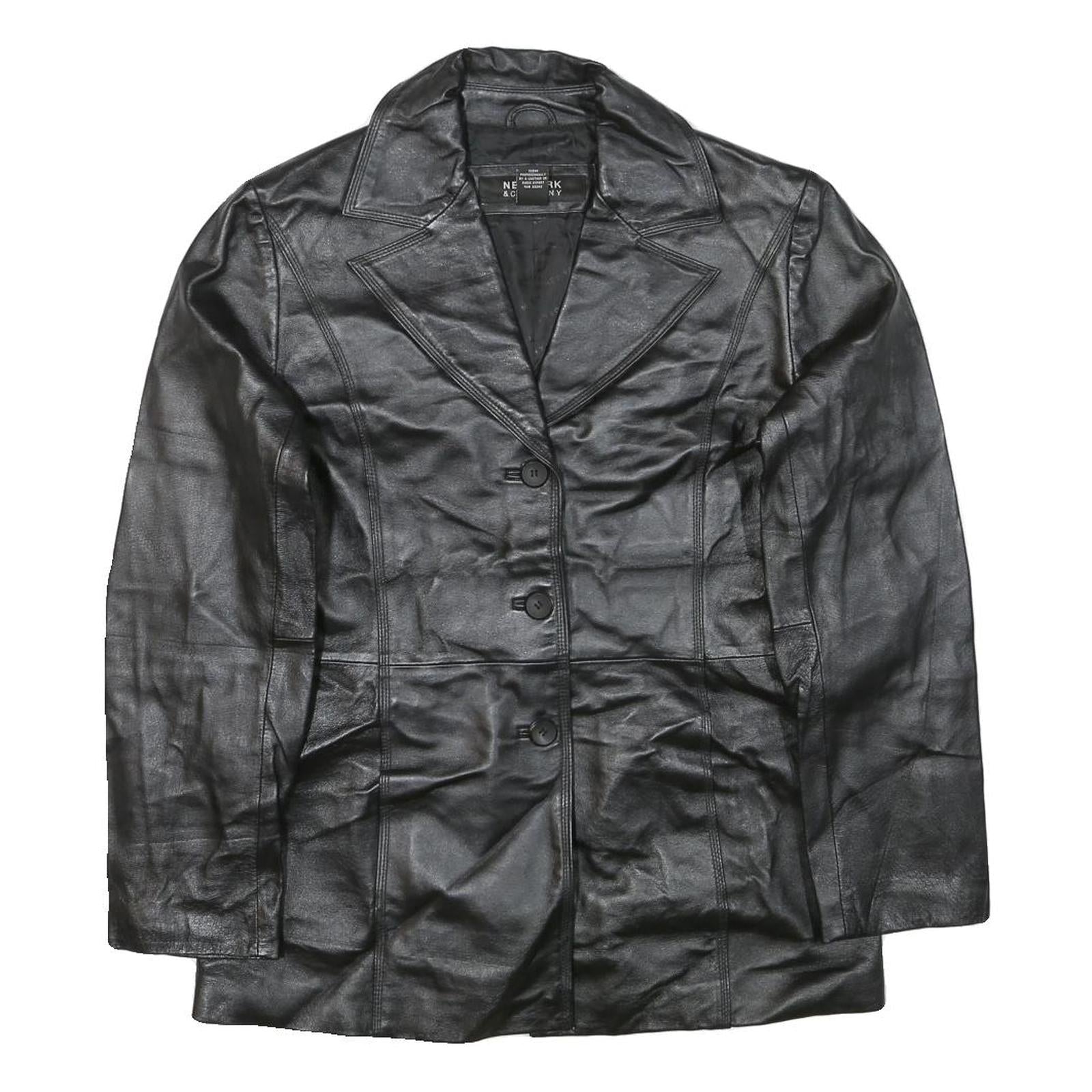 Buy NEW YORK & COMPANY Womens Black Leather Button Jacket M Smooth Plain Timeless Refurbished - $61.09 NEW YORK & COMPANY Womens Black Leather Button Jacket M Smooth Plain Timeless Refurbished - N/A refurbished available on Cerqular