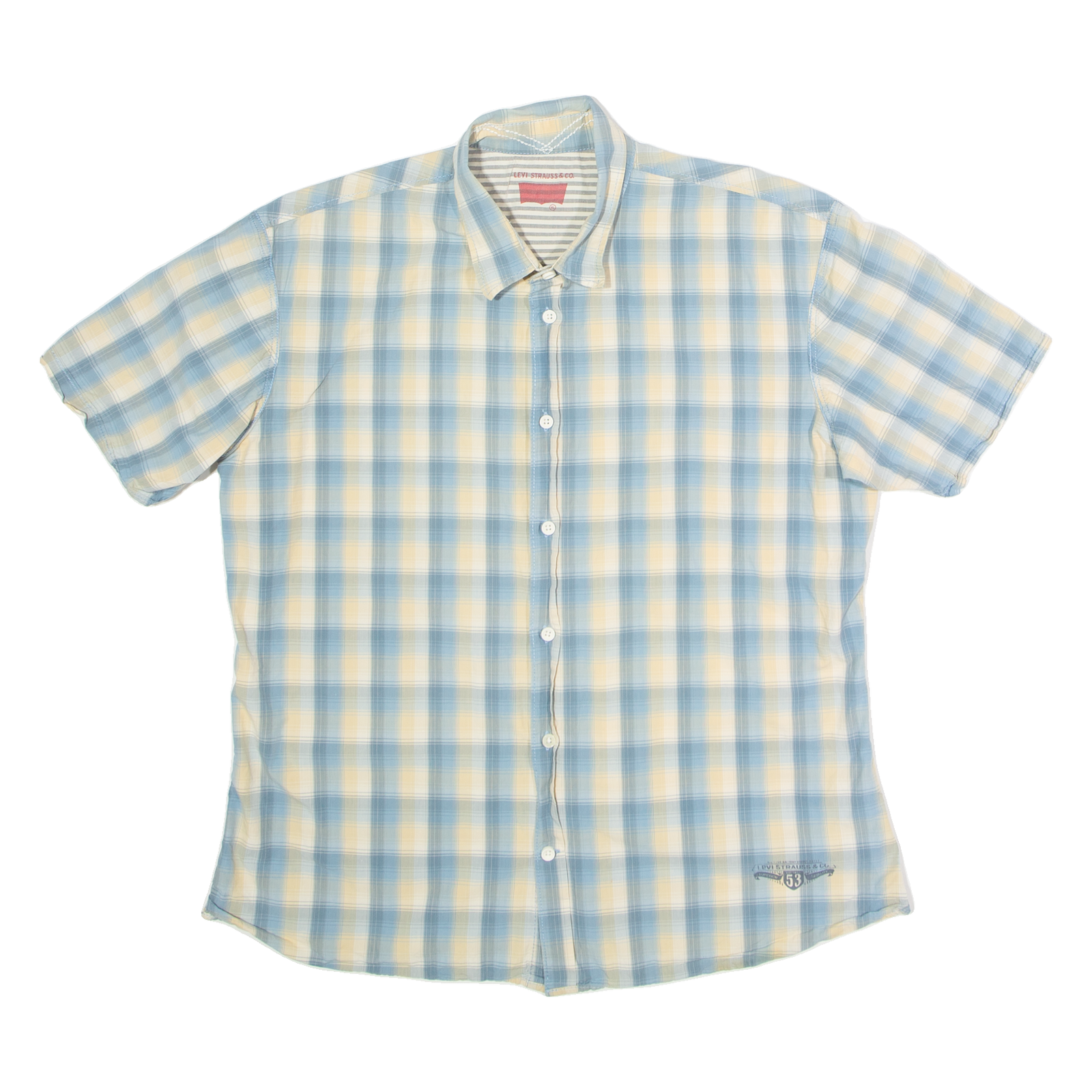 LEVI'S Mens Shirt Blue Check XL Refurbished - N/A refurbished available on Cerqular