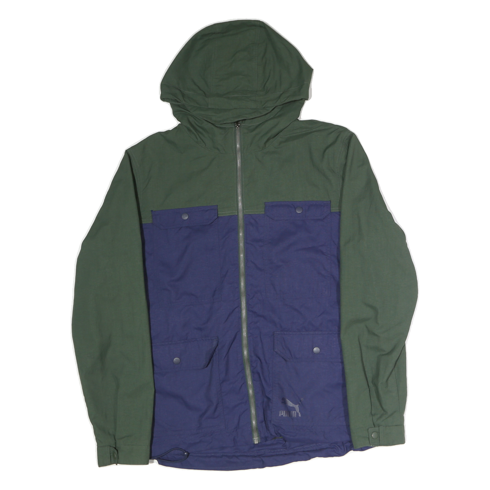 SLAZENGER Mens Green & Blue Zip Jacket M Polyester Colourblock Sportswear Refurbished - N/A refurbished available on Cerqular