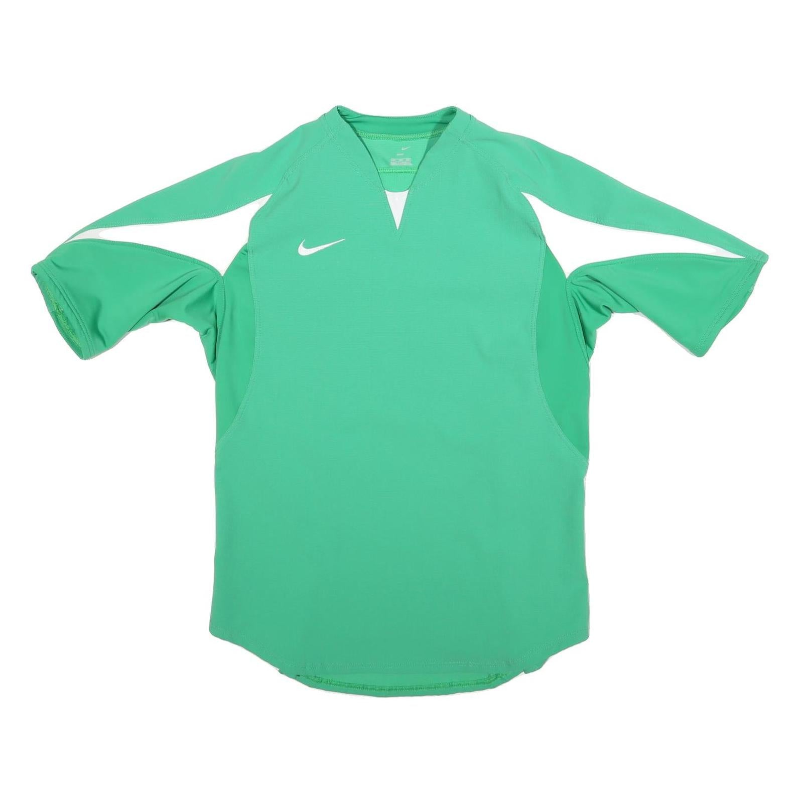 NIKE Mens Green & White Athletic T-Shirt XL Long Sleeve V-Neck Sportswear Refurbished - N/A refurbished available on Cerqular