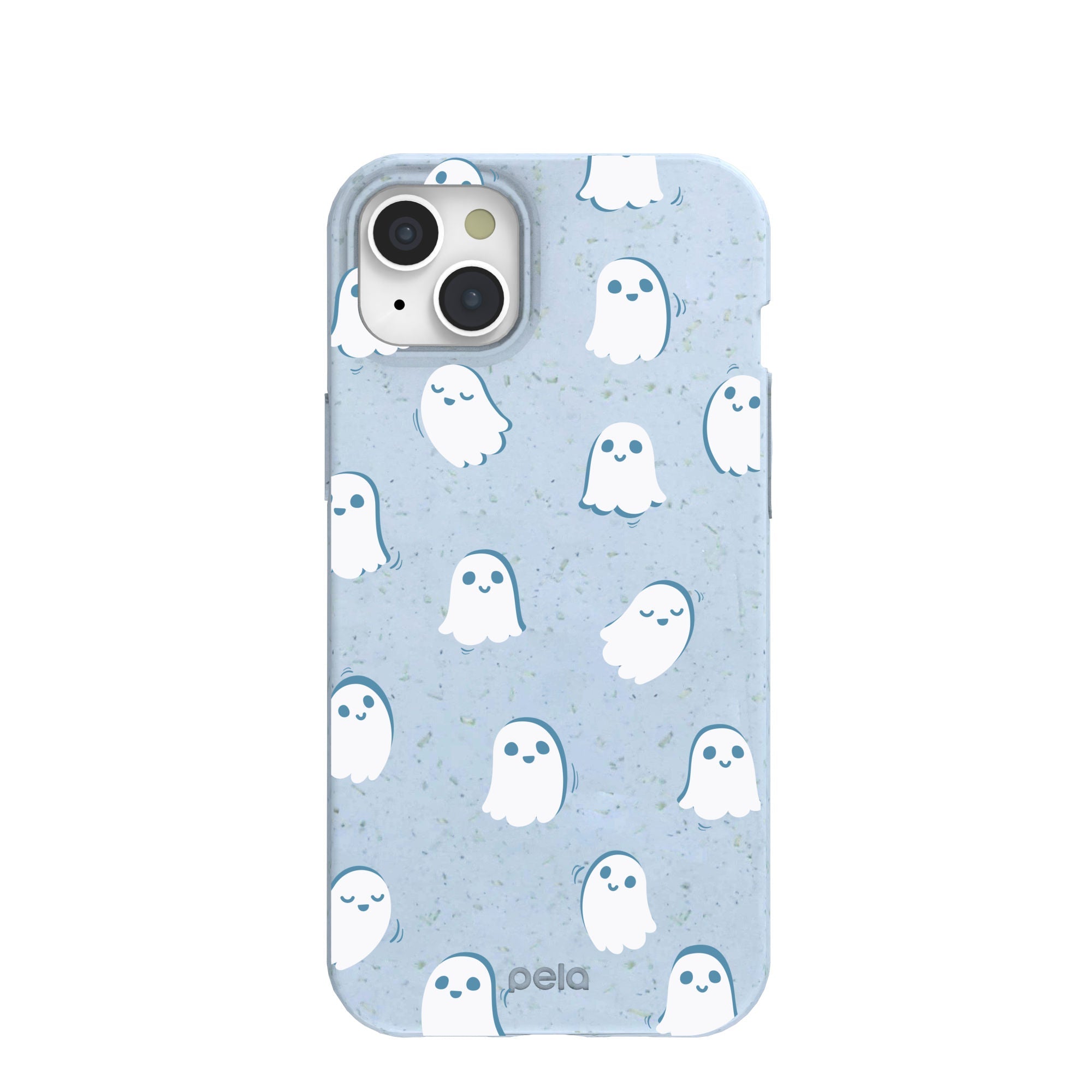 Powder Blue Ghostly iPhone 15 Plus Case Refurbished - Pela Case refurbished available on Cerqular