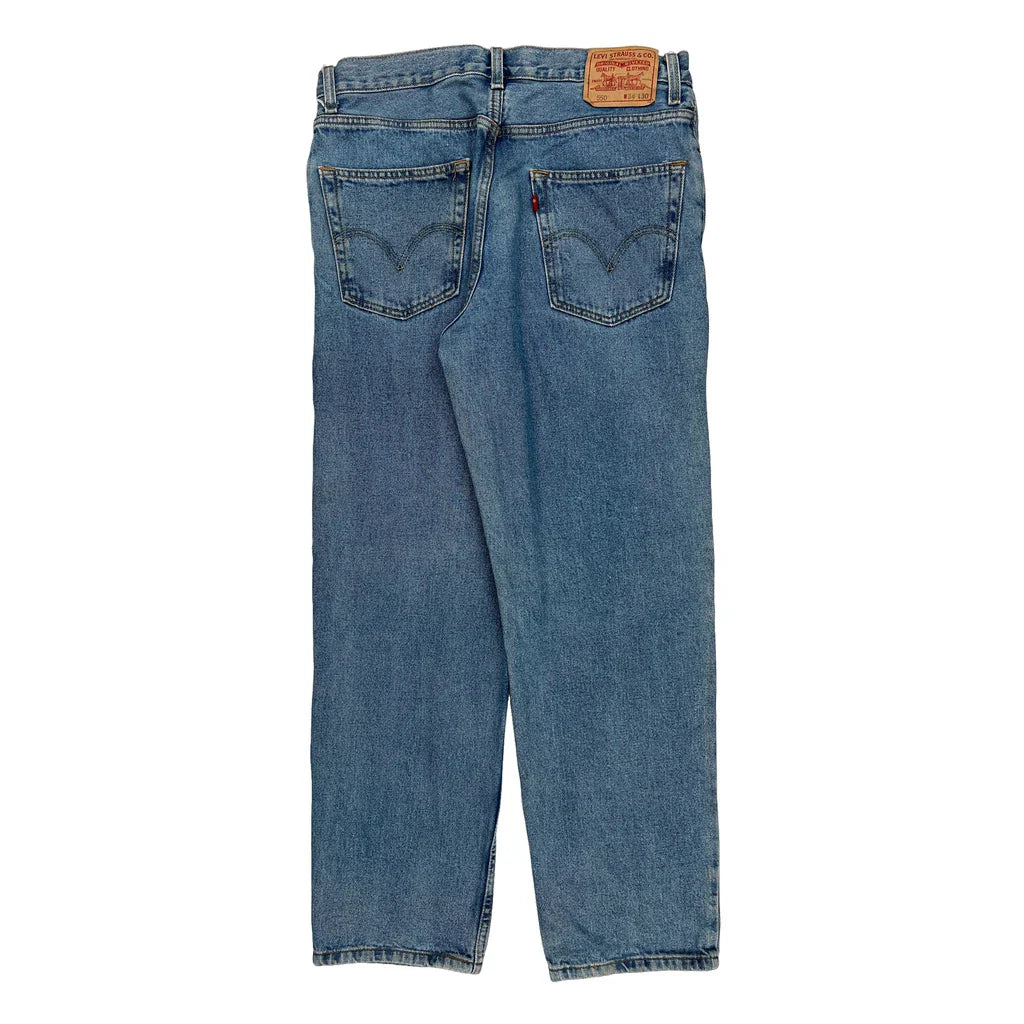 Levis 550 Jeans - 33W 30L Blue Denim Refurbished - Thrifted (note: this is a term often used to describe second- refurbished available on Cerqular