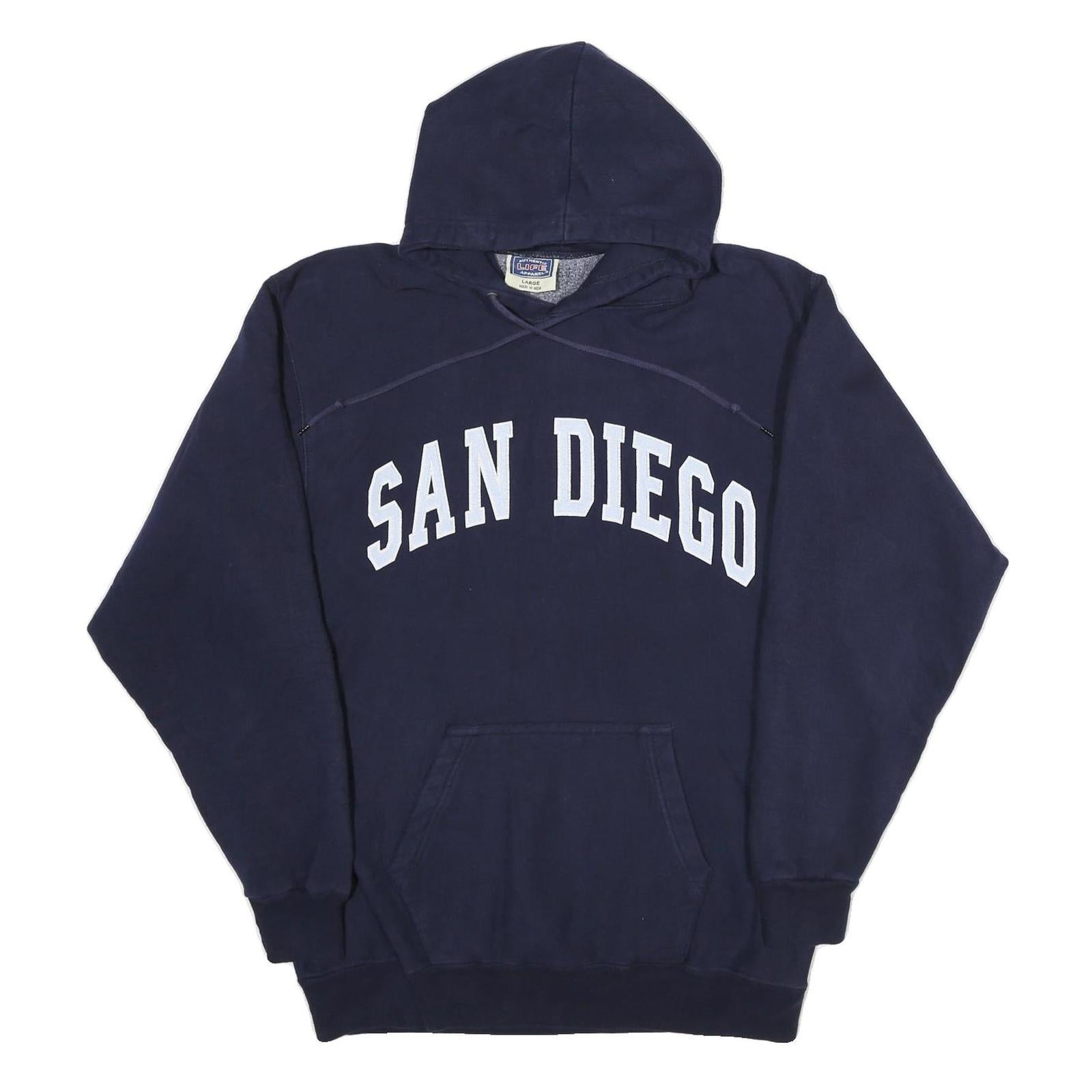 AUTHENTIC LIFE Mens Navy Blue San Diego Pullover Hoodie L Cotton Sweatshirt Refurbished - N/A refurbished available on Cerqular