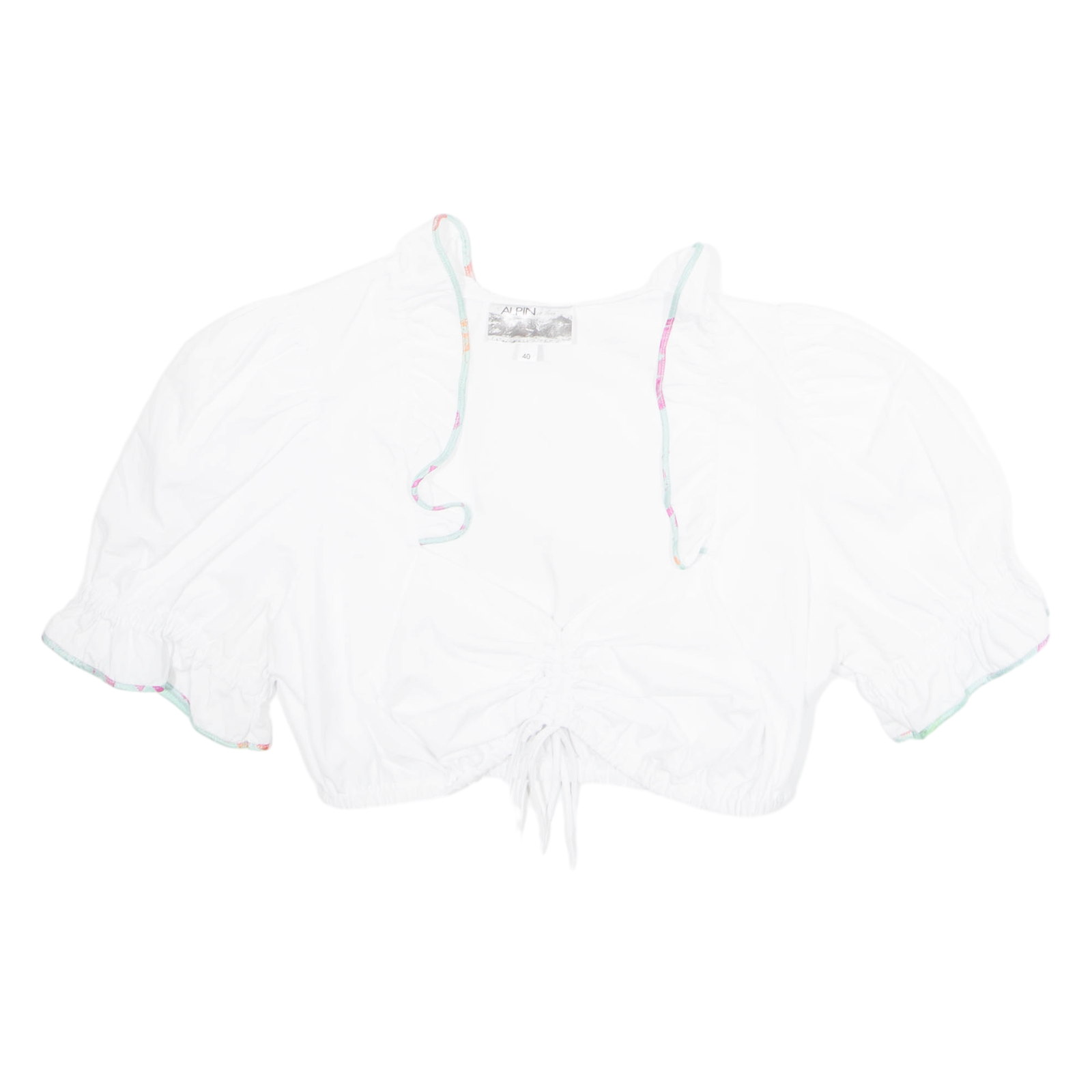 ALPIN Womens Cropped Top White V-Neck M Refurbished - N/A refurbished available on Cerqular