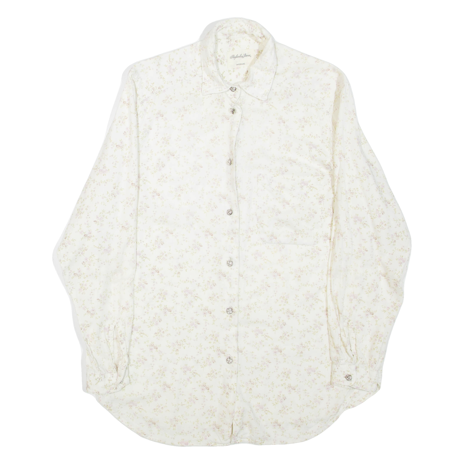 Buy Womens Printed Shirt Cream Collared Long Sleeve Floral L Refurbished - $16.89 Womens Printed Shirt Cream Collared Long Sleeve Floral L Refurbished - N/A refurbished available on Cerqular