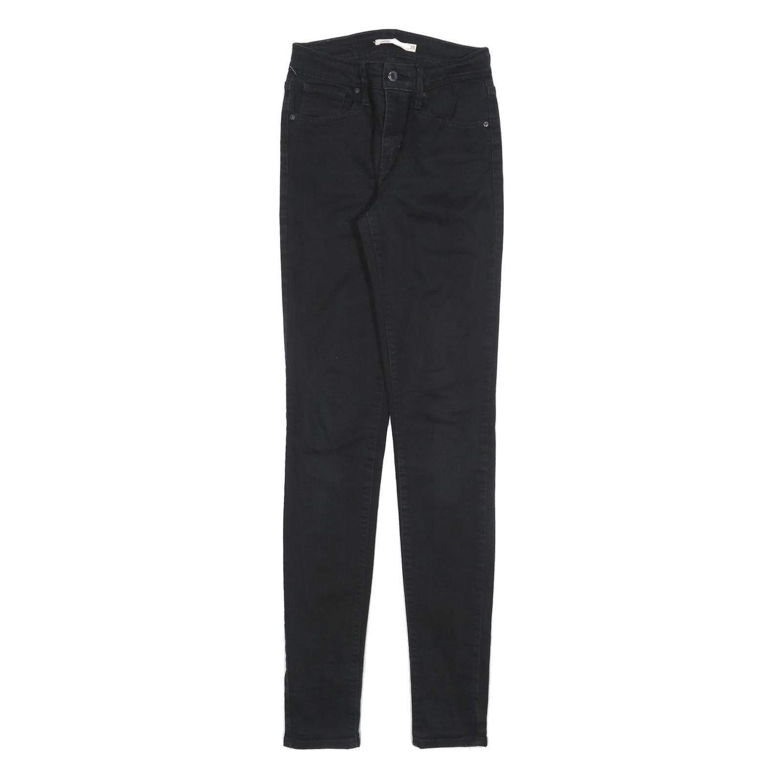 LEVI'S 721 Womens Slim Black Denim Jeans W25 L34 Cotton Blend Zip Refurbished - N/A refurbished available on Cerqular