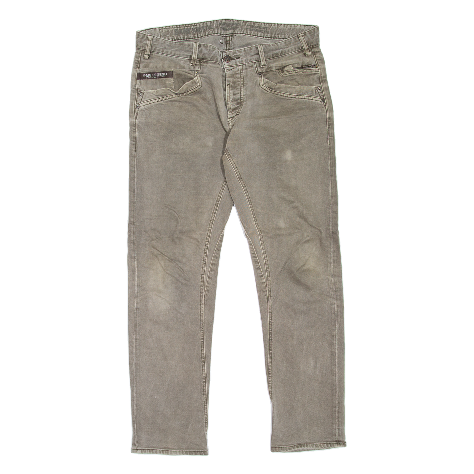 PME LEGEND Bare Metal Mens Jeans Grey Relaxed Straight W33 L32 Refurbished - N/A refurbished available on Cerqular