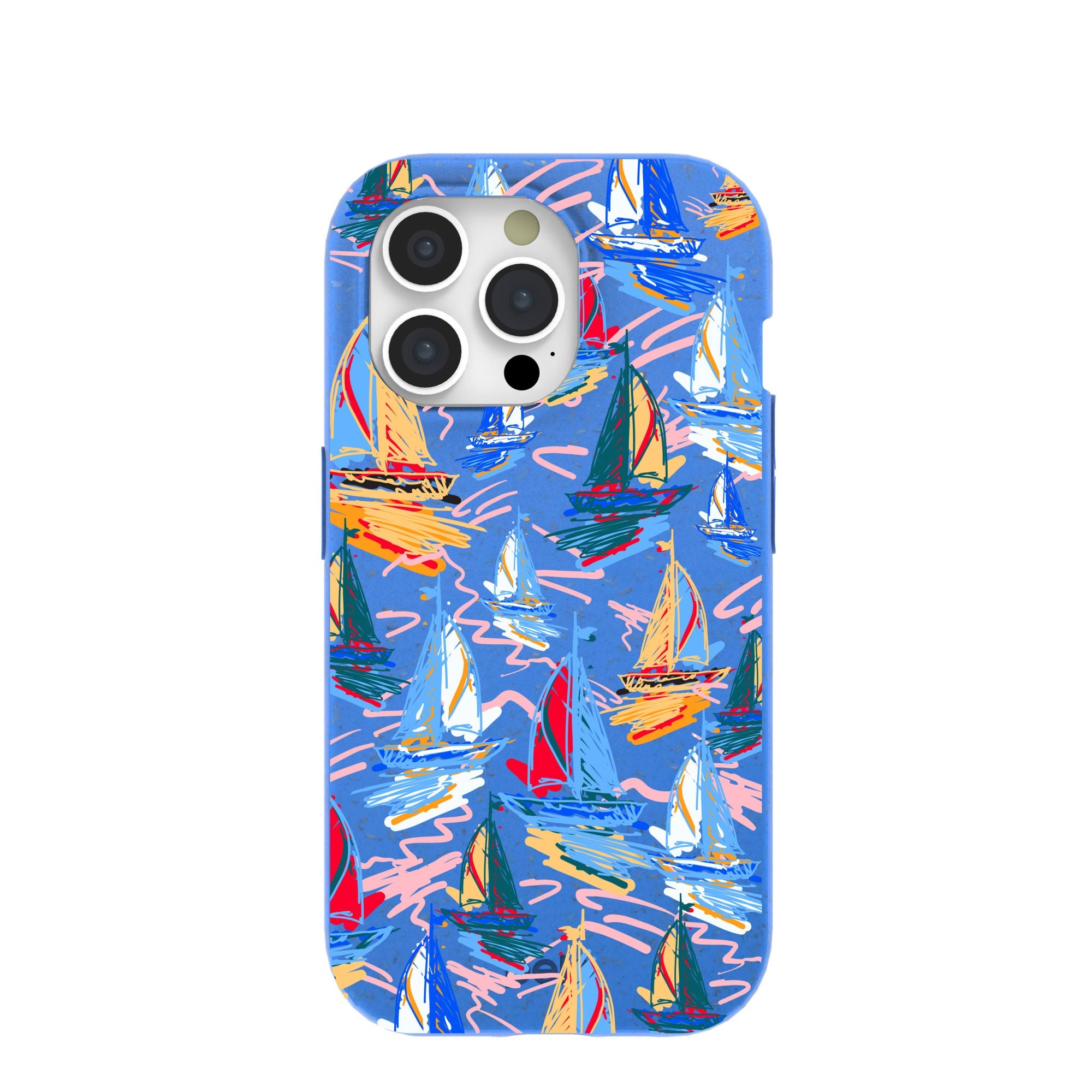 Electric Blue Dockside Dreams iPhone 15 Pro Case Refurbished - Pela Case refurbished available on Cerqular
