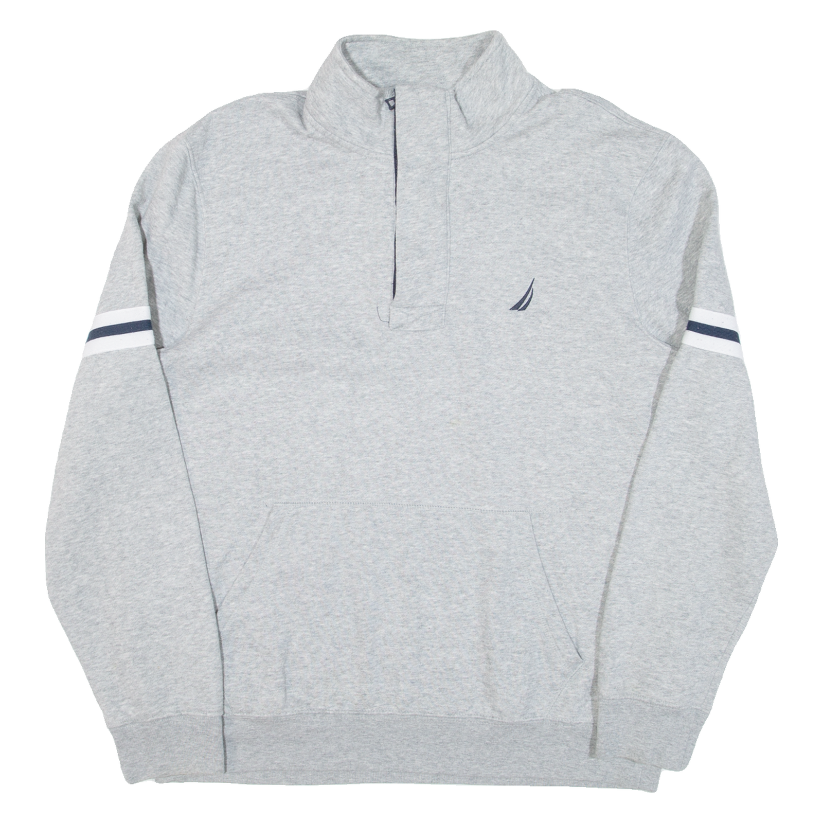 NAUTICA Mens Sweatshirt Grey 1/4 Zip L Refurbished - N/A refurbished available on Cerqular