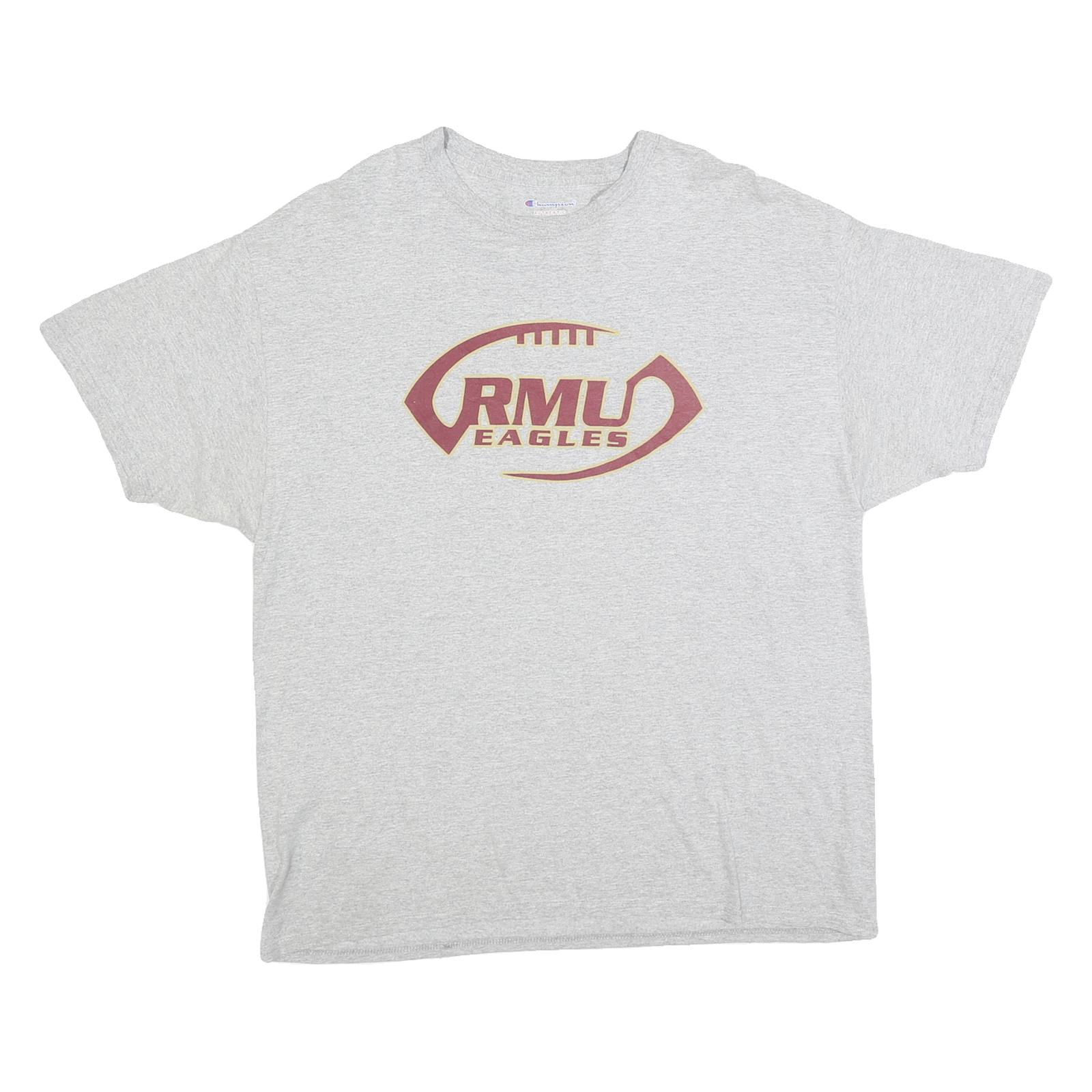 CHAMPION Mens Grey RMU Eagles Graphic T-Shirt XL Short Sleeve Crew Neck Cotton Refurbished - N/A refurbished available on Cerqular