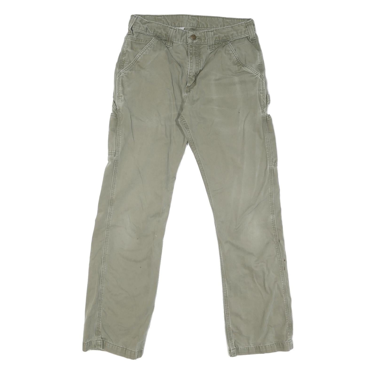 CARHARTT Mens Regular Fit Beige Denim Jeans W32 L31 Durable Zip Closure Refurbished - N/A refurbished available on Cerqular