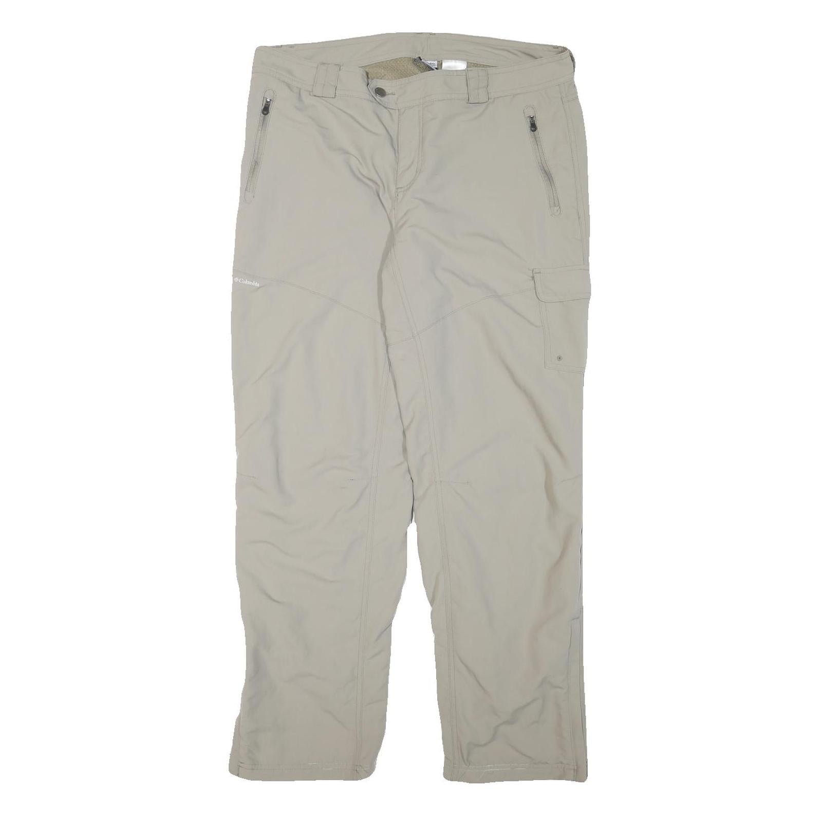 COLUMBIA Lined Womens Polyester Blend Beige Relaxed Straight Trousers W36 L30 Refurbished - N/A refurbished available on Cerqular