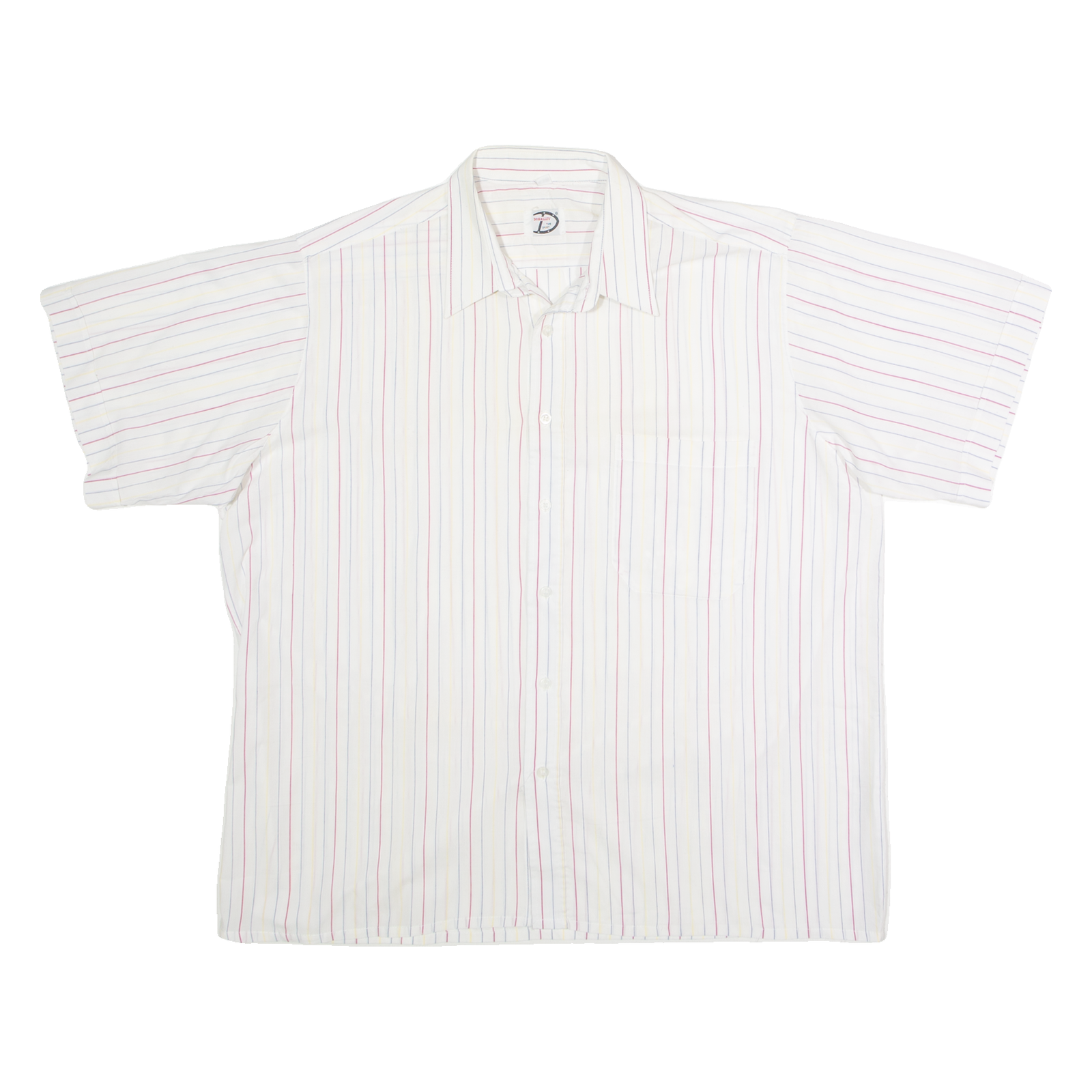 DONNELLY Mens Shirt White 90s Striped 2XL Refurbished - N/A refurbished available on Cerqular
