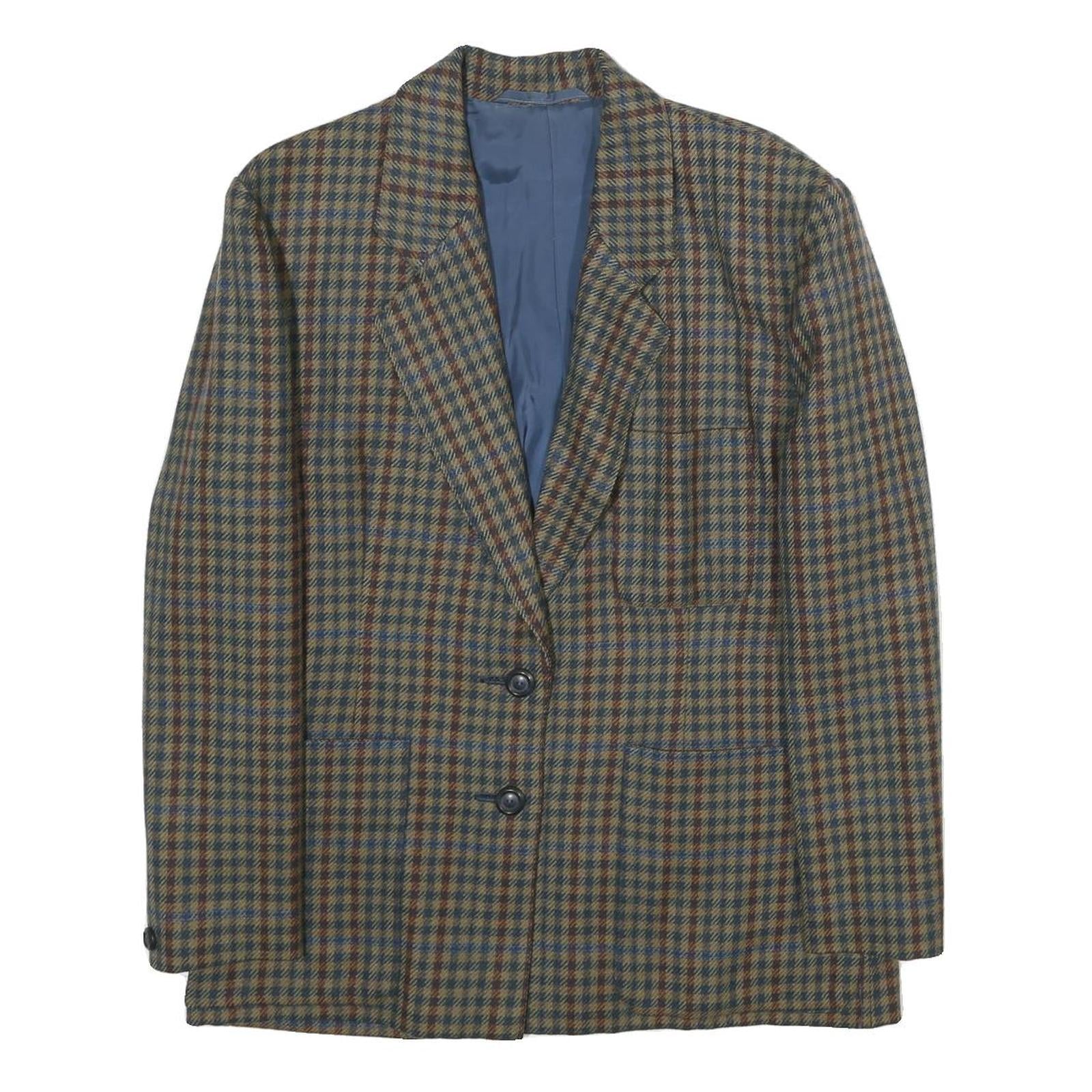 Buy Womens Brown Blue Wool Blend Check Jacket L Button Closure Classic Fit Refurbished - $48.09 Womens Brown Blue Wool Blend Check Jacket L Button Closure Classic Fit Refurbished - N/A refurbished available on Cerqular