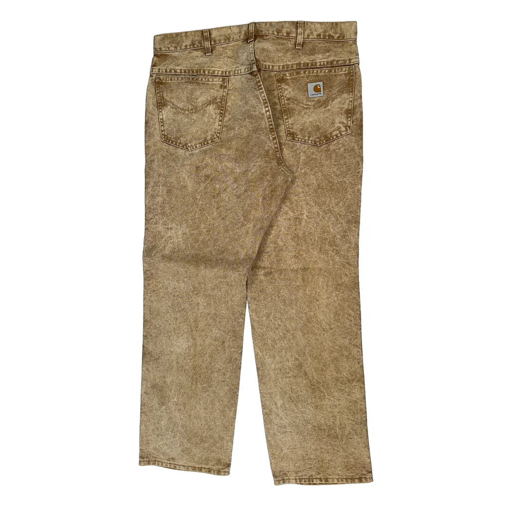 Buy Carhartt Jeans - 36W 32L Beige Cotton Refurbished - $73.69 Carhartt Jeans - 36W 32L Beige Cotton Refurbished - Thrifted (note: this is a term often used to describe second- refurbished available on Cerqular