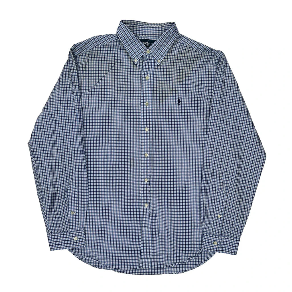 Buy Ralph Lauren Checked Shirt - XL Blue Cotton Refurbished - $29.47 Ralph Lauren Checked Shirt - XL Blue Cotton Refurbished - Thrifted (note: this is a term often used to describe second- refurbished available on Cerqular