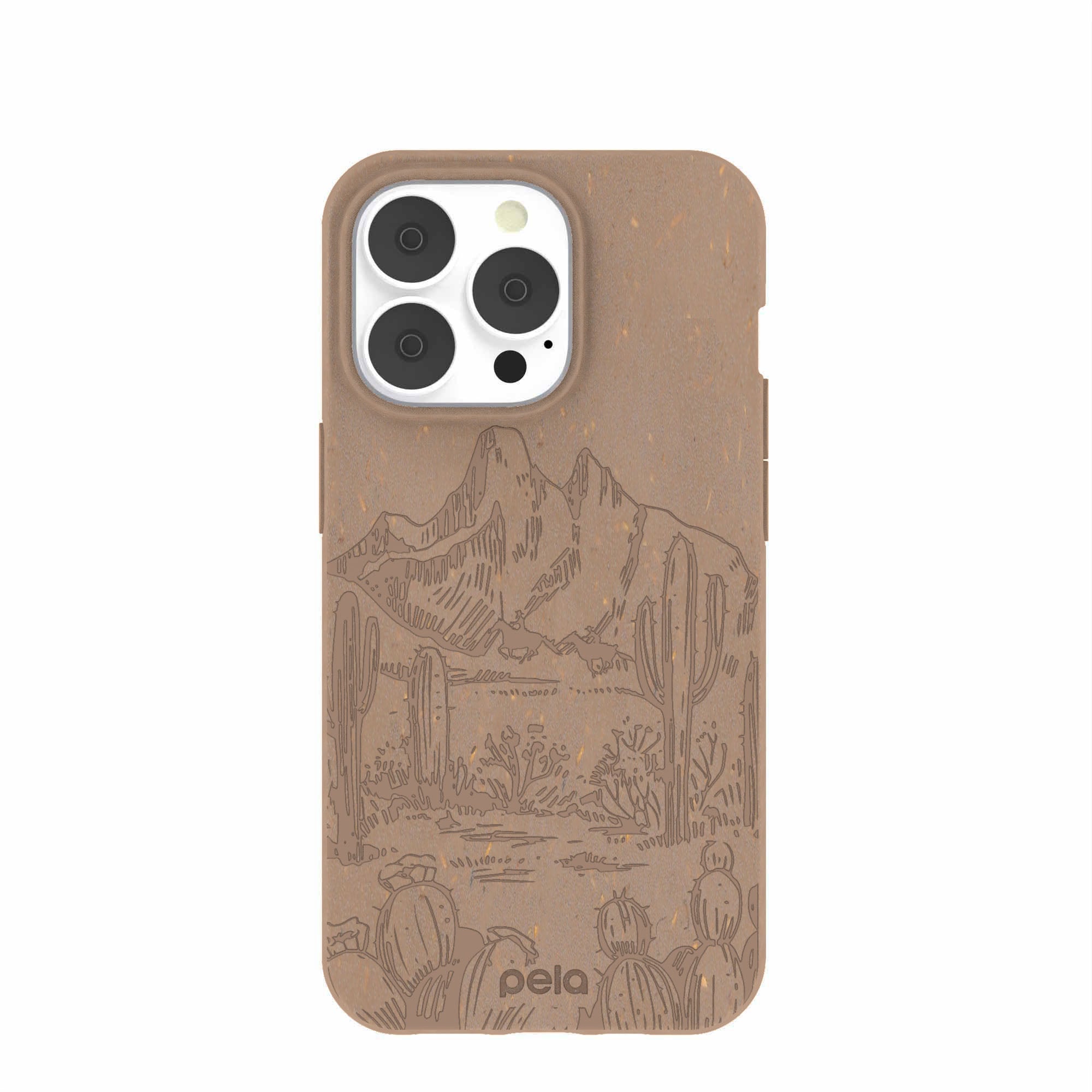 Chocolate Brown Desert Run iPhone 13 Pro Case Refurbished - Pela Case refurbished available on Cerqular