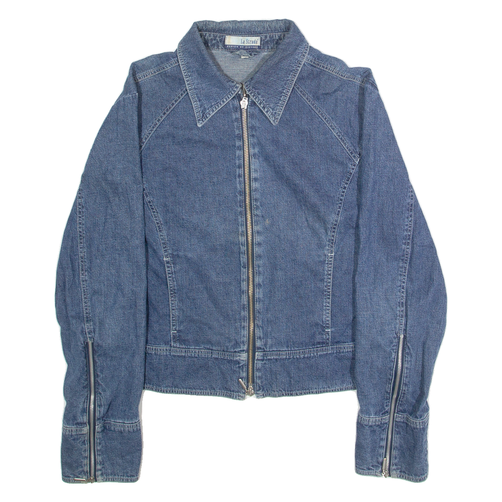 LA STRADA Womens Denim Jacket Blue M Refurbished - N/A refurbished available on Cerqular