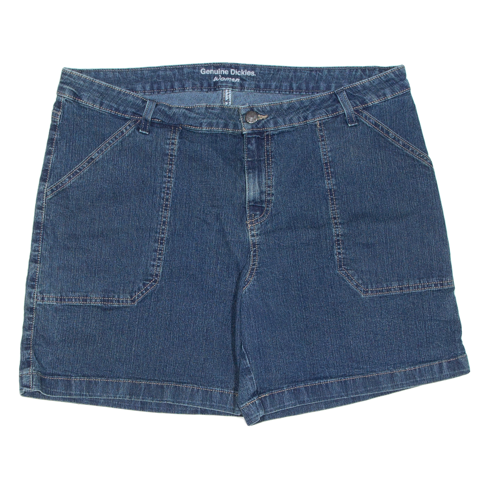 DICKIES Womens Denim Shorts Blue Relaxed W38 Refurbished - N/A refurbished available on Cerqular