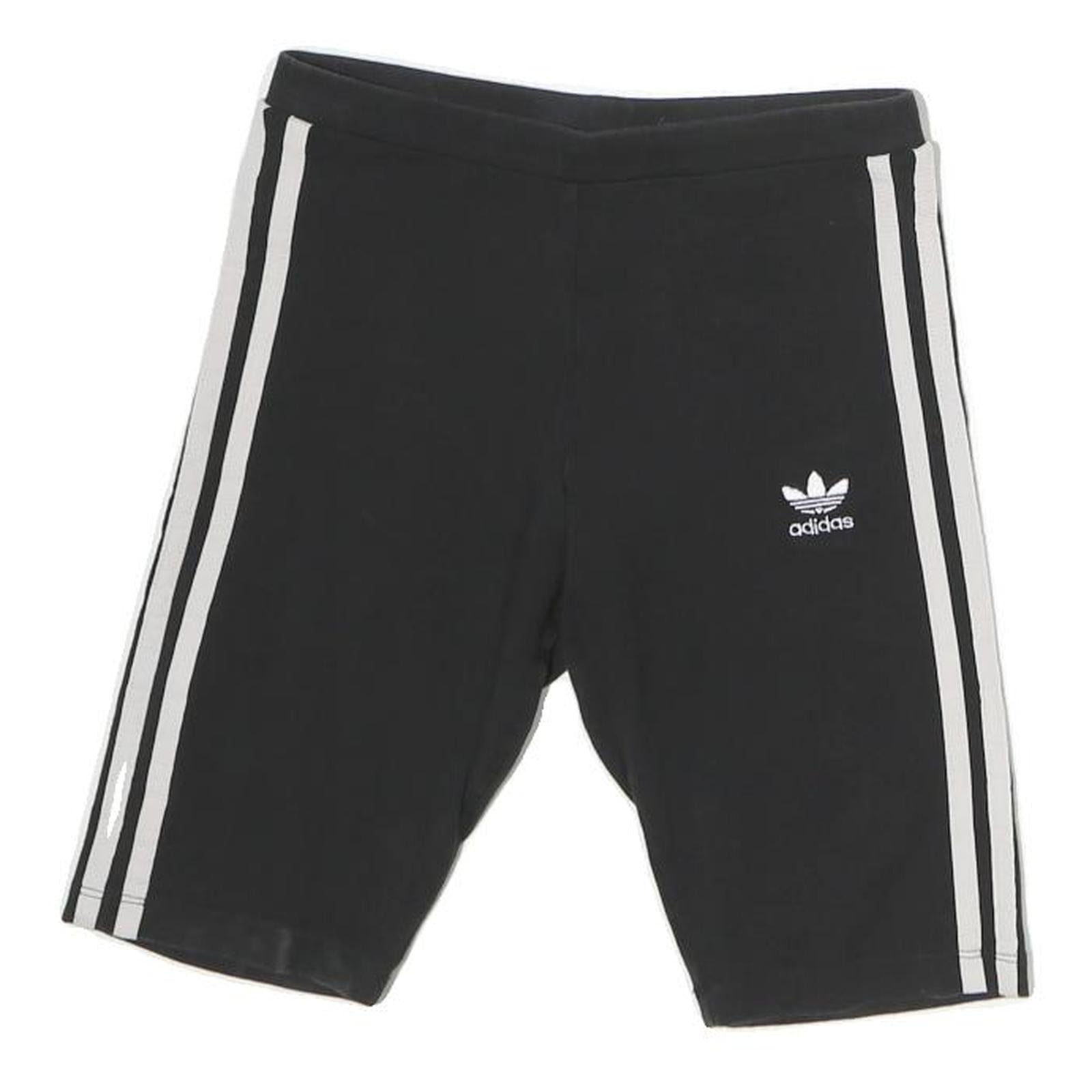 ADIDAS Womens Black Casual Shorts UK 6 W28 Cotton Blend Sportswear Refurbished - N/A refurbished available on Cerqular
