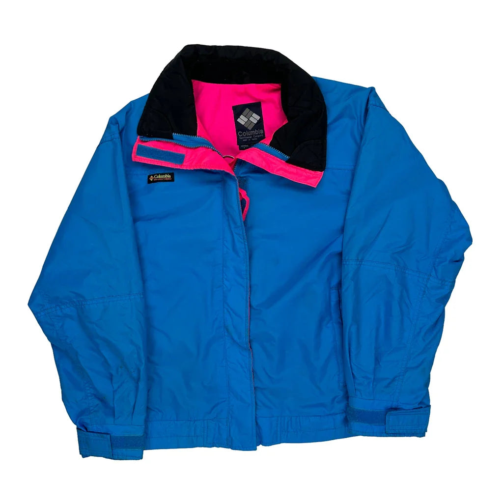 Columbia Jacket - Large Blue Nylon Refurbished - Thrifted (note: this is a term often used to describe second- refurbished available on Cerqular
