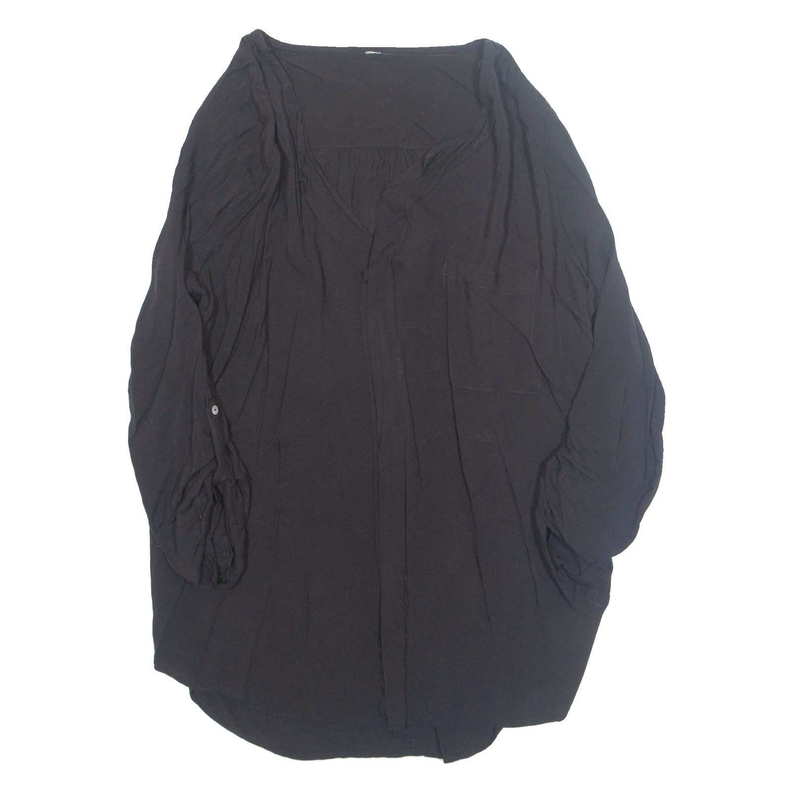 Womens Top Black V-Neck Long Sleeve L Refurbished - N/A refurbished available on Cerqular