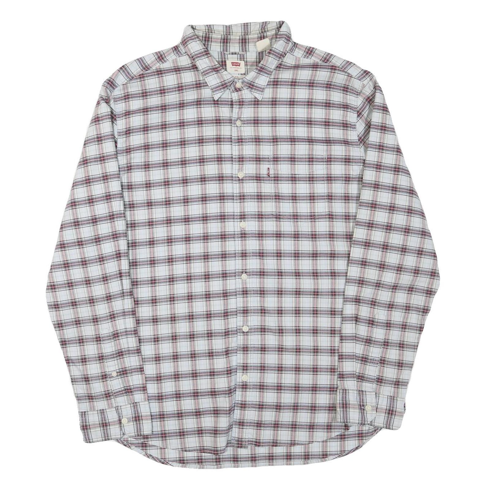 Buy LEVI'S Mens White & Maroon Checked Shirt 2XL Cotton Blend Casual Long Sleeve Refurbished - $35.09 LEVI'S Mens White & Maroon Checked Shirt 2XL Cotton Blend Casual Long Sleeve Refurbished - N/A refurbished available on Cerqular