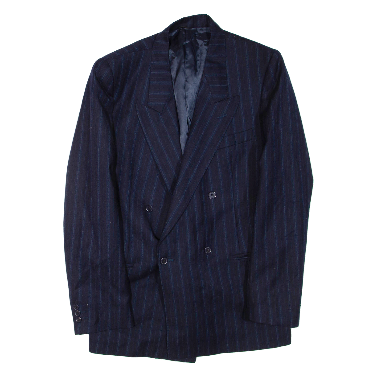 Mens Blazer Jacket Blue Striped L Refurbished - N/A refurbished available on Cerqular