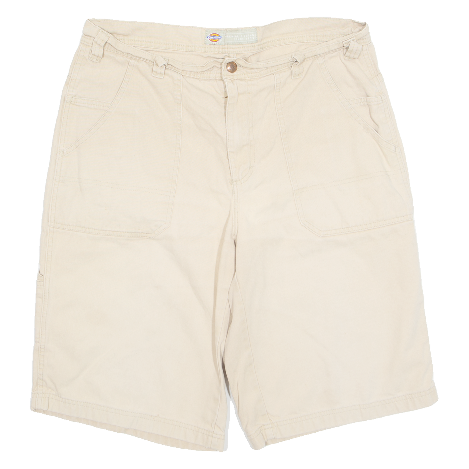 DICKIES Mens Workwear Shorts Beige L W34 Refurbished - N/A refurbished available on Cerqular