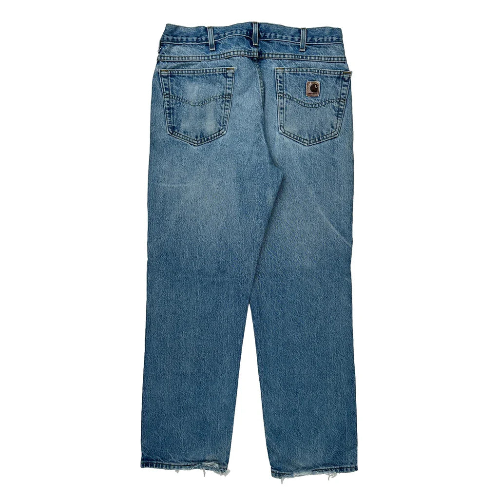 Carhartt Jeans - 32W 29L Blue Denim Refurbished - Thrifted (note: this is a term often used to describe second- refurbished available on Cerqular