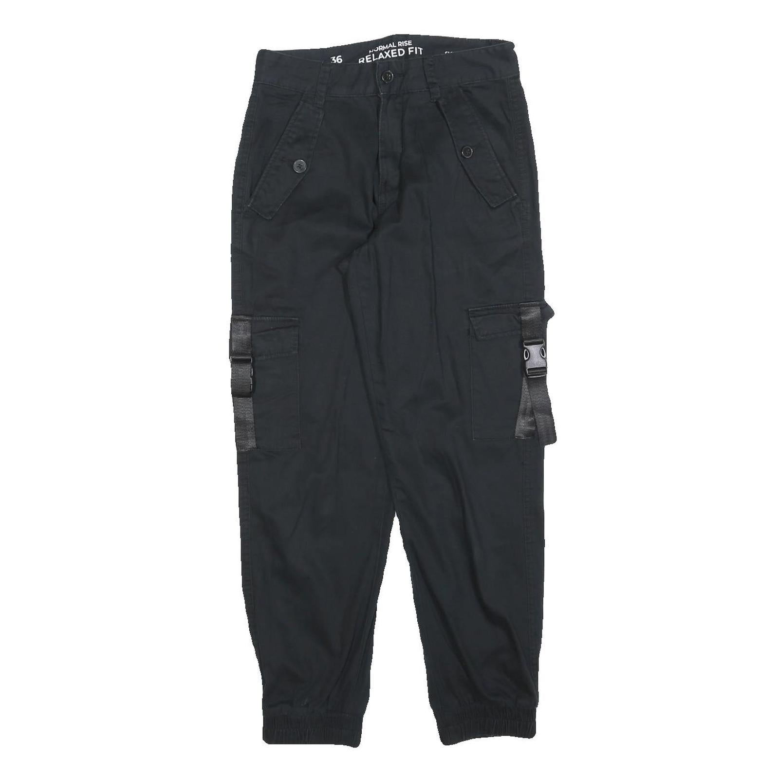 CLOCKHOUSE Womens Cotton Blend Black Slim Cargo Trousers W26 L28 Utility Zip Refurbished - N/A refurbished available on Cerqular