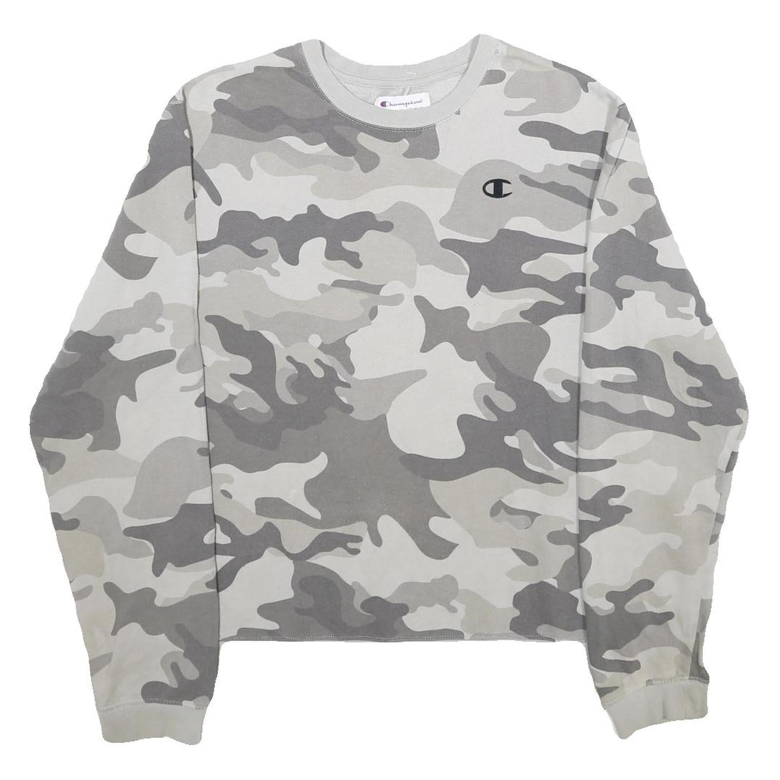 Buy CHAMPION Mens Grey Camouflage Crew Neck M Cotton Blend Pullover Sweatshirt Refurbished - $29.89 CHAMPION Mens Grey Camouflage Crew Neck M Cotton Blend Pullover Sweatshirt Refurbished - N/A refurbished available on Cerqular